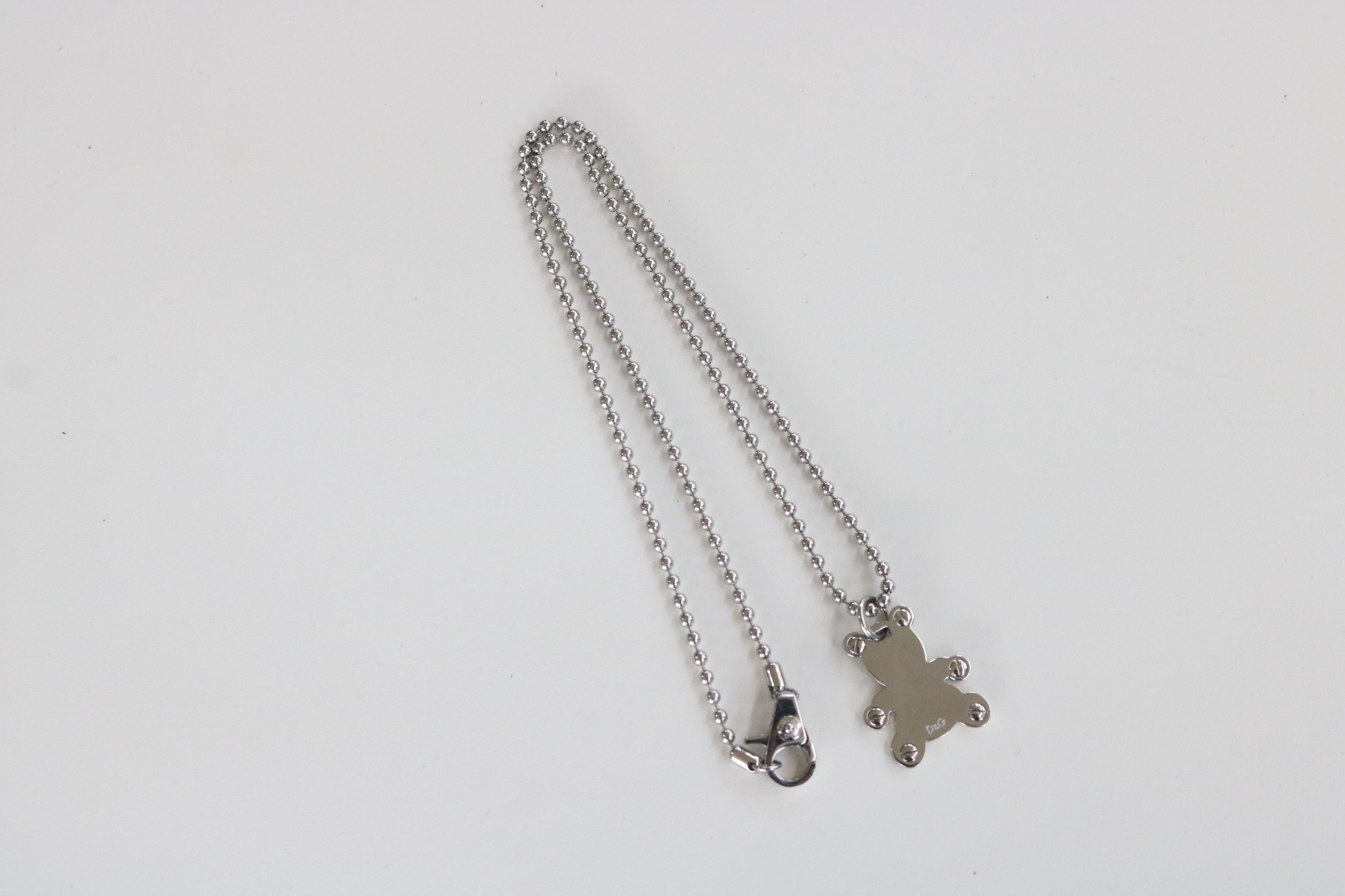 Dolce & Gabbana DOLCE & GABBANA Teddy Bear Silver Necklace Size ONE SIZE - 7 Thumbnail