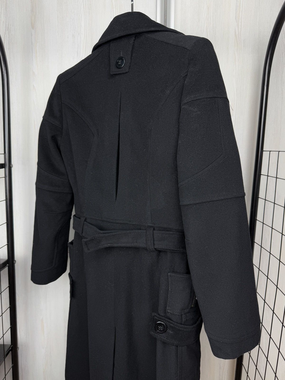 Antonio Berardi Antonio Berardi Virgin Wool Black long asymmetrical coat 40 Size S / US 4 / IT 40 - 10 Thumbnail