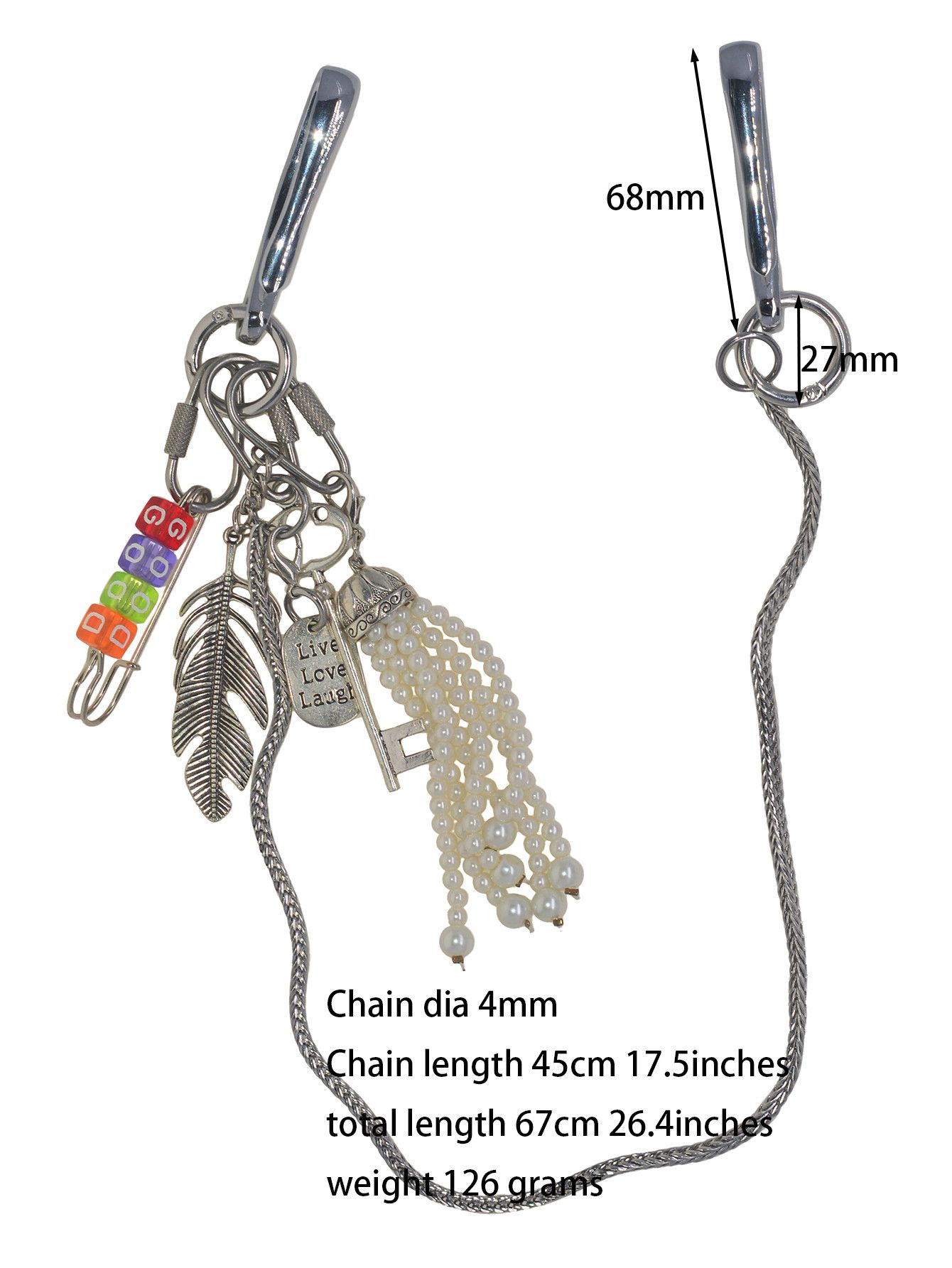 Japanese Brand × Jewelry 27-Inch Double-Layer Foxtail Pants Chain 4mm Stainless Steel Size ONE SIZE - 3 Thumbnail