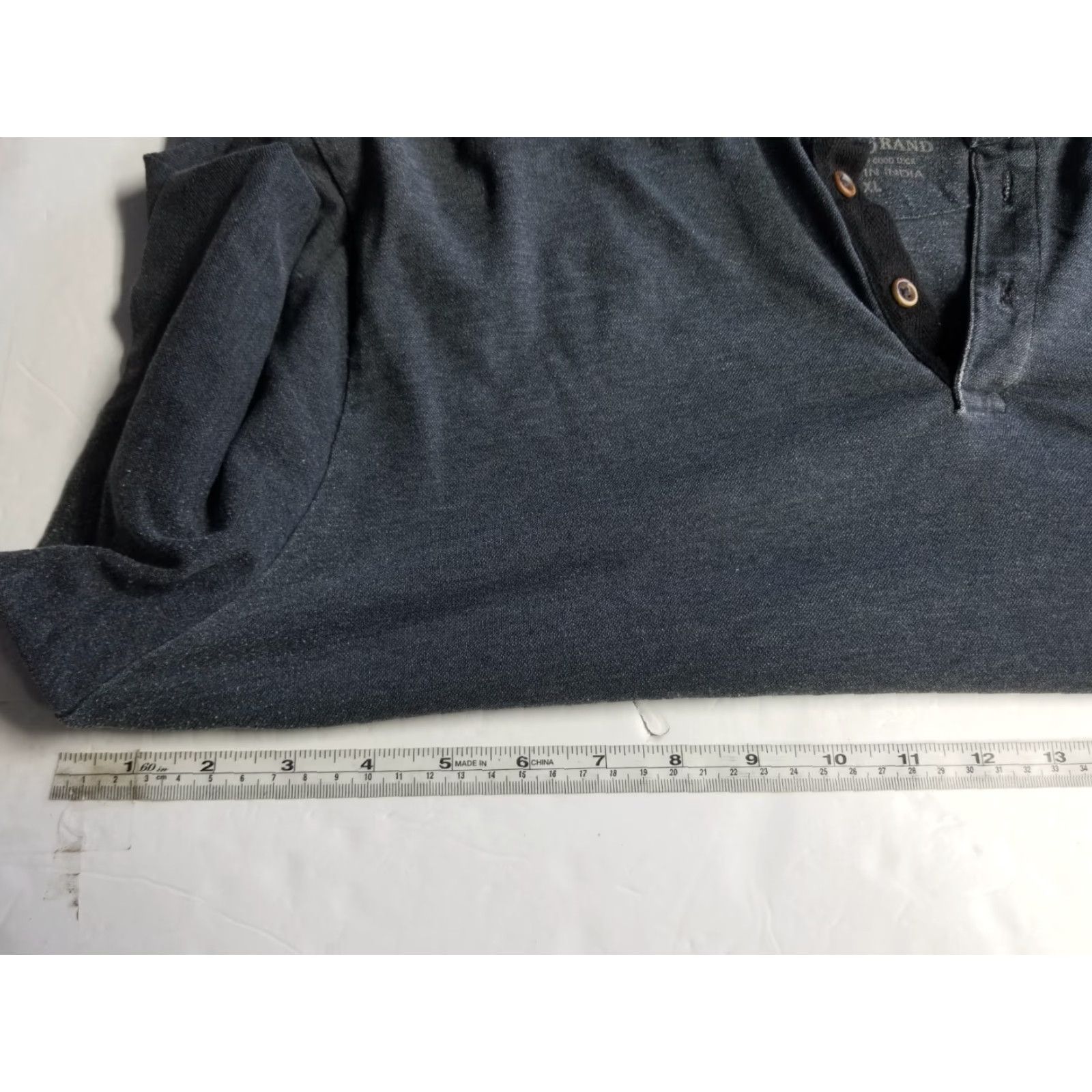 Lucky Brand VINTAGE Lucky Brand Venice Burnout Polo Shirt Mens XL Short Sleeve Gray Cotton Polyester Regular All Seasons Lightweight Men Size US XL / EU 56 / 4 - 3 Thumbnail