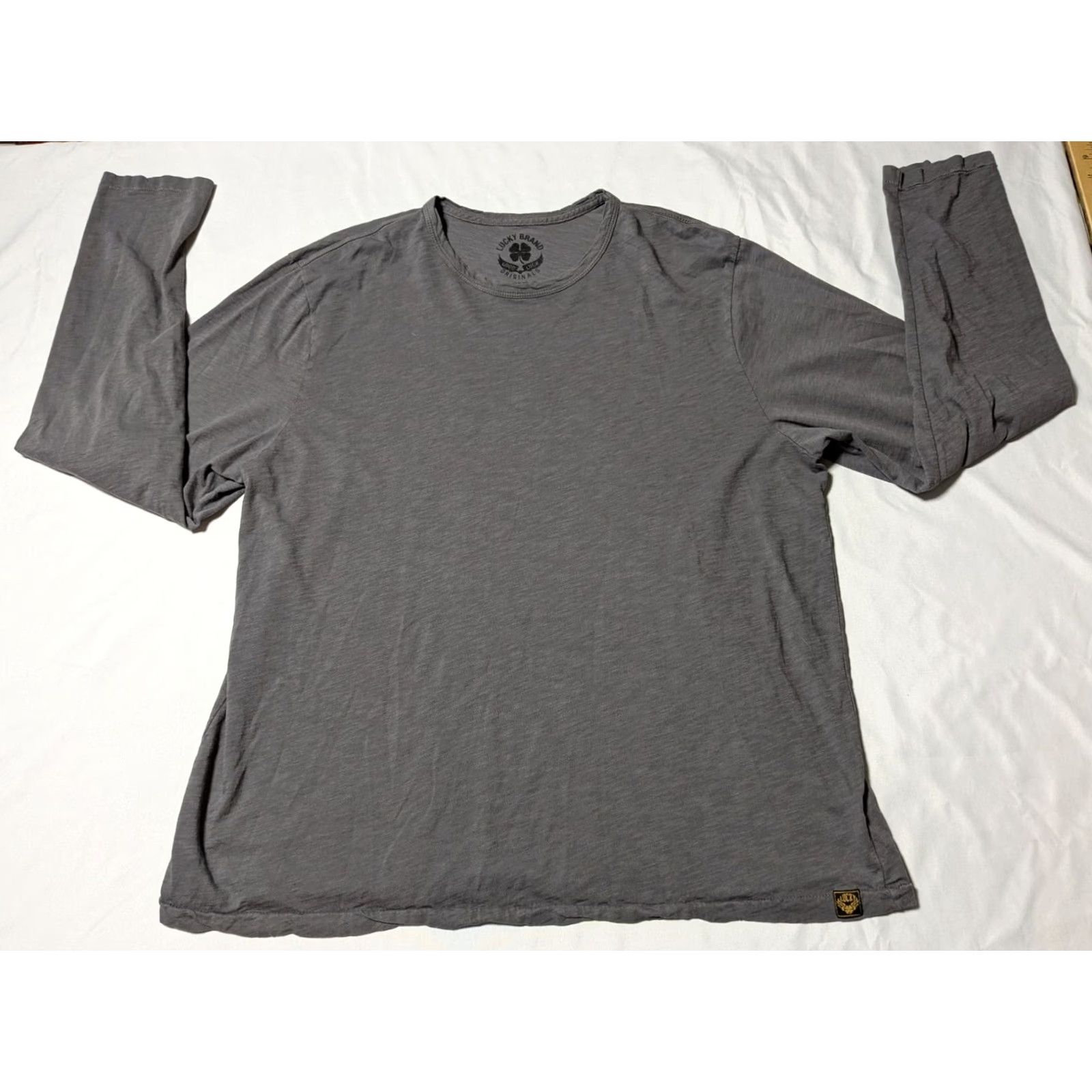 Lucky Brand LUCKY BRAND Men 2XL Gray Cotton Long Sleeve T-Shirt Size US XXL / EU 58 / 5 - 5 Thumbnail