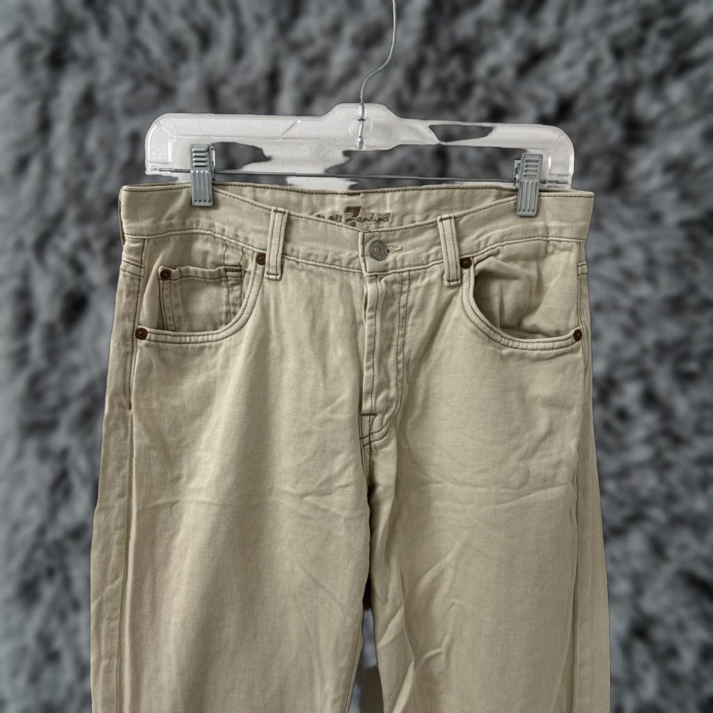 7 For All Mankind VINTAGE 7 For All Mankind Jeans Mens 30x27 Beige MADE IN USA Relaxed/Straight Fit 5-Pocket Denim Pants USA Mens Size US 30 / EU 46 - 1 Thumbnail