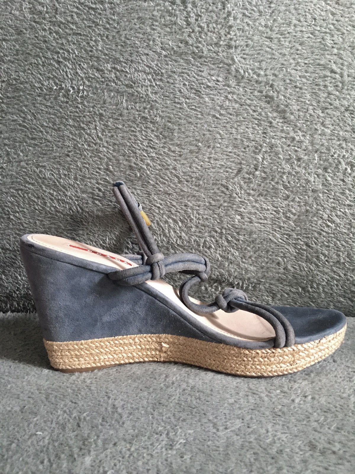 Prada PRADA Suede Strappy Knot Espadrille Wedge Sandals EU 41 Size US 11 / IT 41 - 7 Thumbnail