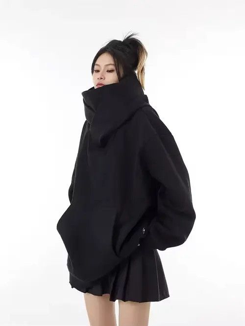 Japanese Brand Asaoka x Aoshi Autumn Solid Color Ninja Turtleneck Hoodie Size US XL / EU 56 / 4 - 6 Thumbnail