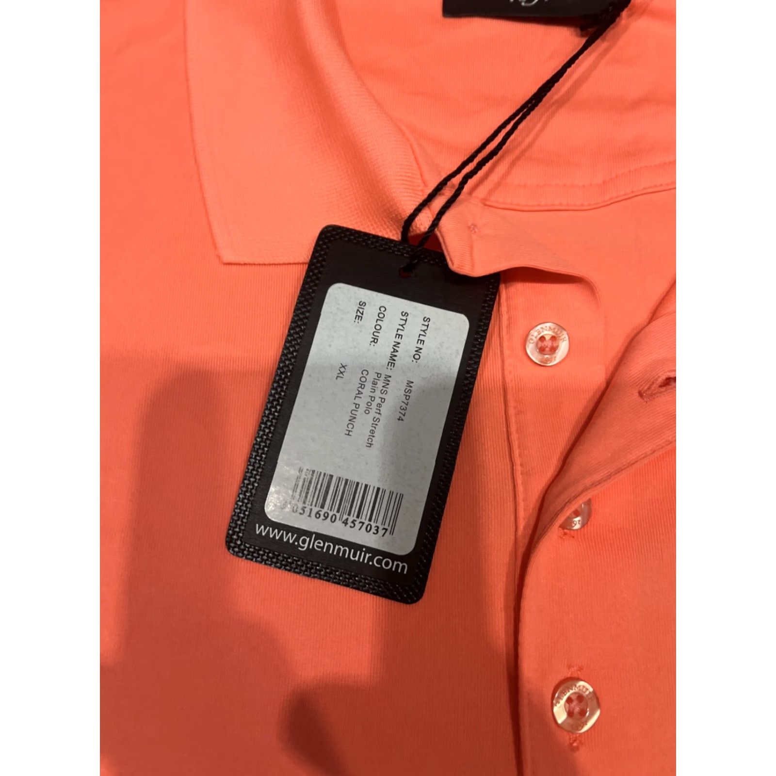 Vintage Glenmuir 1891 Mens XXL Golf Polo Shirt Short Sleeve Orange Performance Wicking Polo Shirt Mens Size US XXL / EU 58 / 5 - 4 Thumbnail