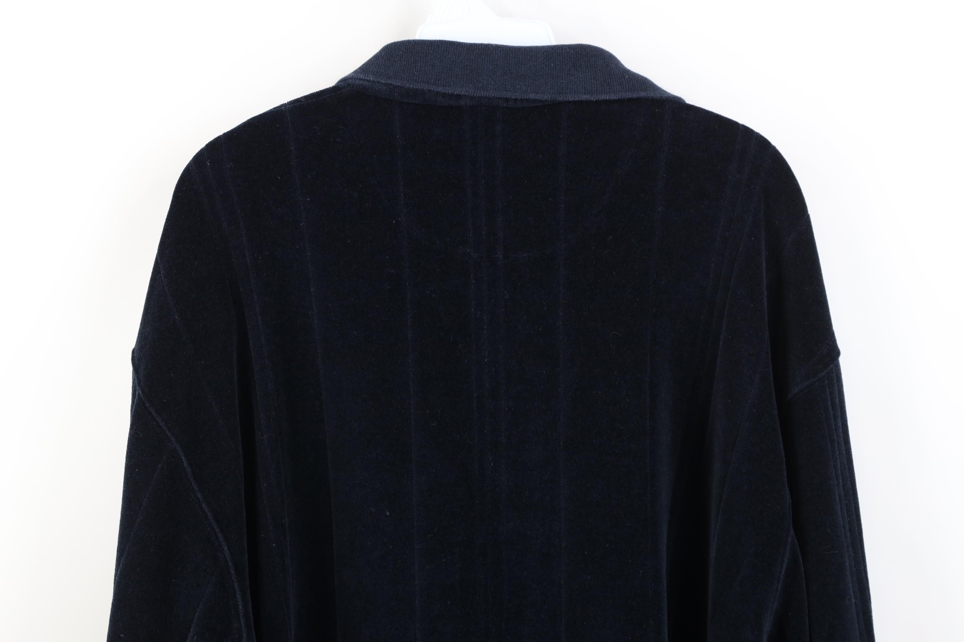 Vintage Vintage 90s Streetwear Velour Long Sleeve Rugby Polo Shirt Size US XL / EU 56 / 4 - 10 Thumbnail