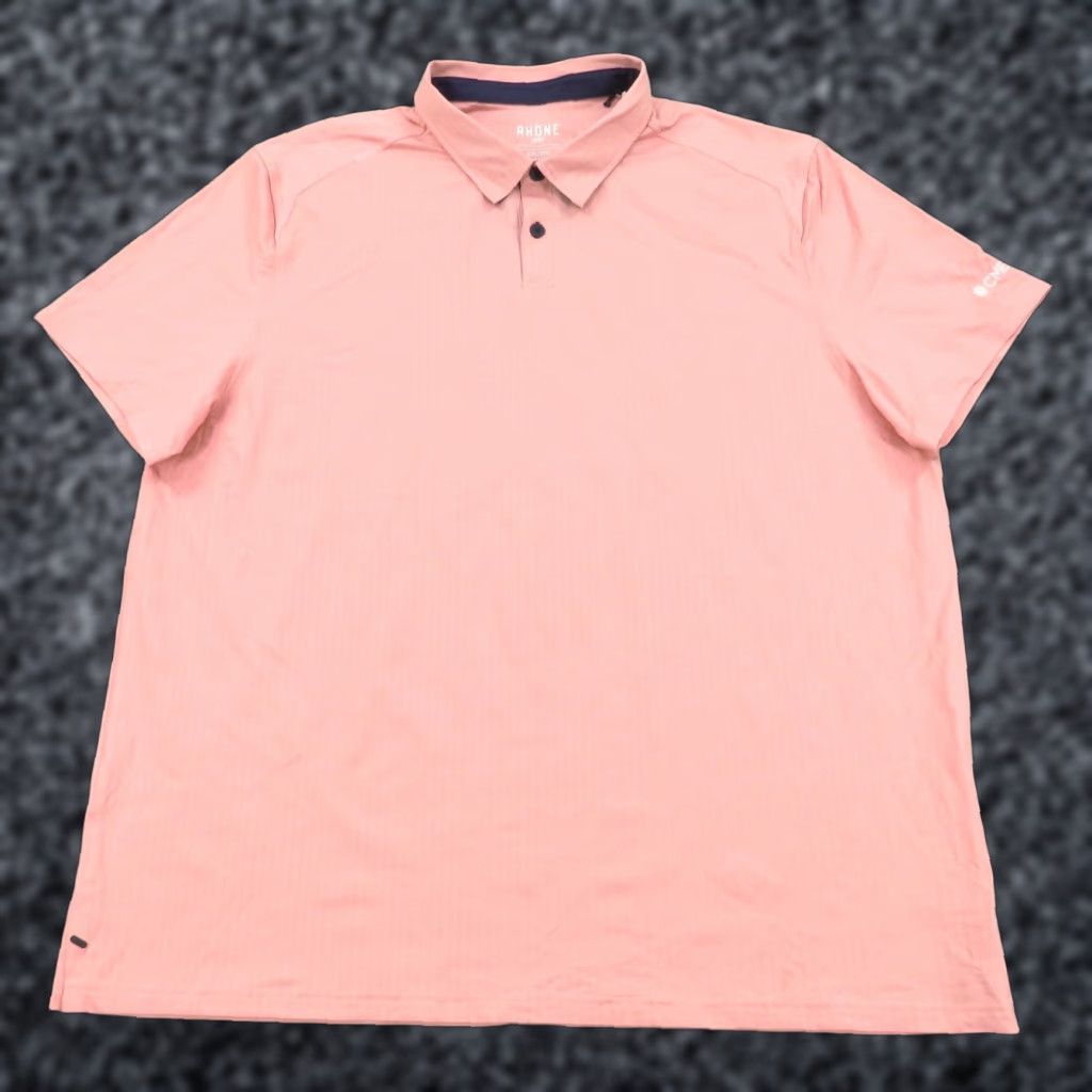 Rhone Rhone Polo Shirt Mens 2XL Red White Herringbone Commuter Performance Shirt CME Polo Shirt Mens 2XL Red White Herringbone CME Size US XXL / EU 58 / 5 - 1 Thumbnail