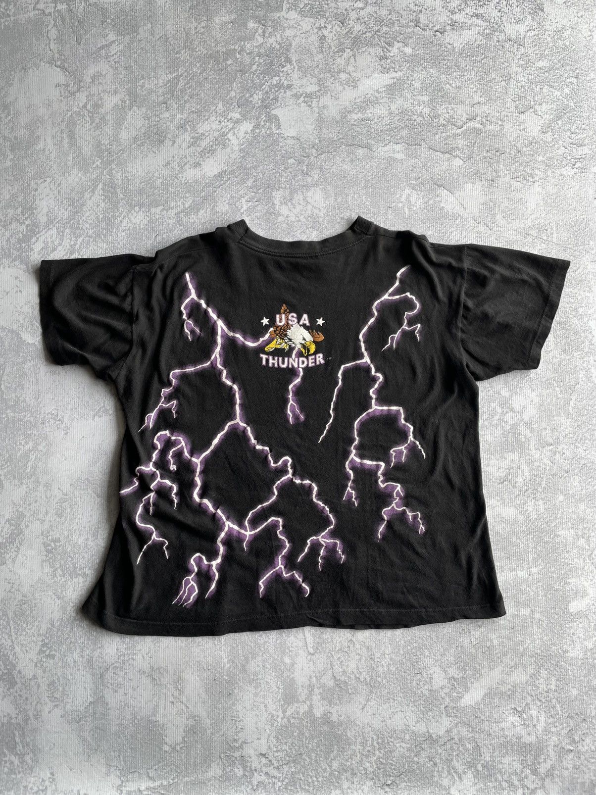 Harley Davidson Vintage 90s American Thunder Pitbull Lightning AOP Tee Shirt Size US L / EU 52-54 / 3 - 2 Thumbnail