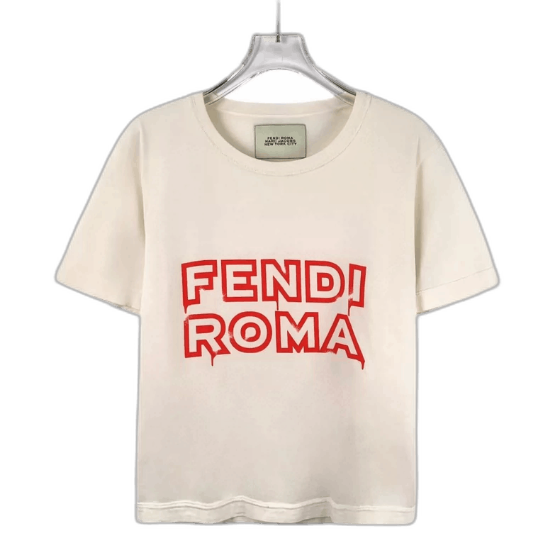 Fendi Fendi Cotton T-Shirt with Logo Print Size M / US 6-8 / IT 42-44 - 1 Thumbnail