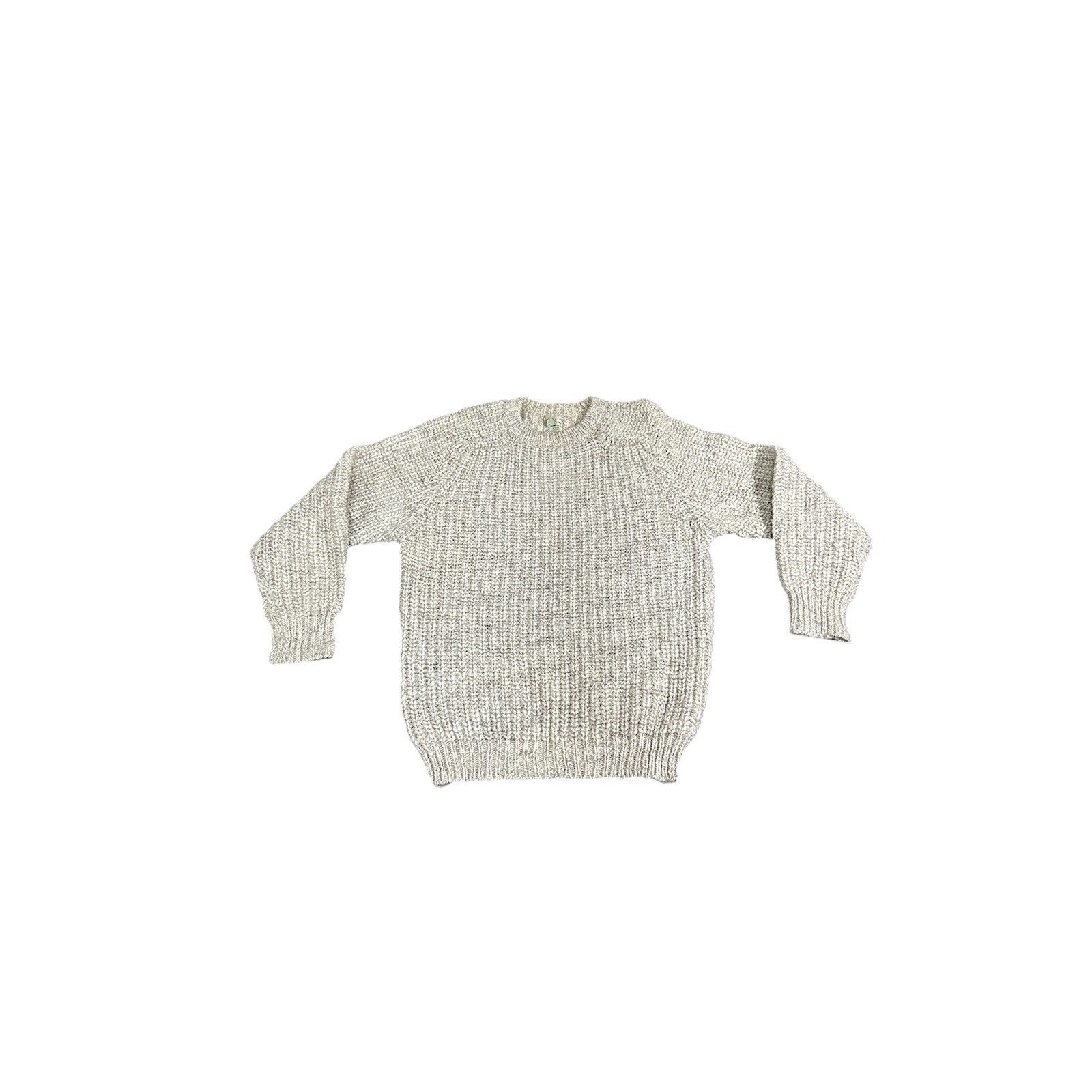 Vintage Vintage Made In England Wool Sweater Beige Grey Knit Size US L / EU 52-54 / 3 - 1 Thumbnail