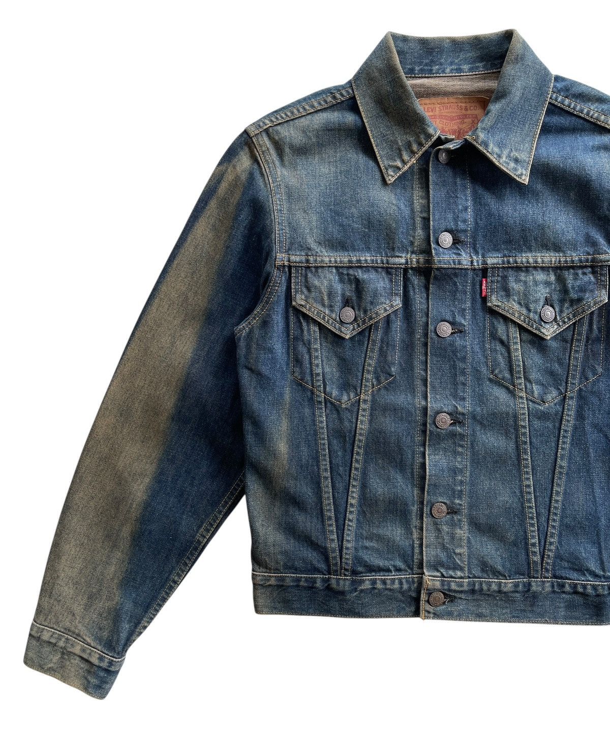 Levi's Vintage Clothing Vintage Levis Big E Lot 71557 Denim Trucker Jacket Size US S / EU 44-46 / 1 - 4 Thumbnail