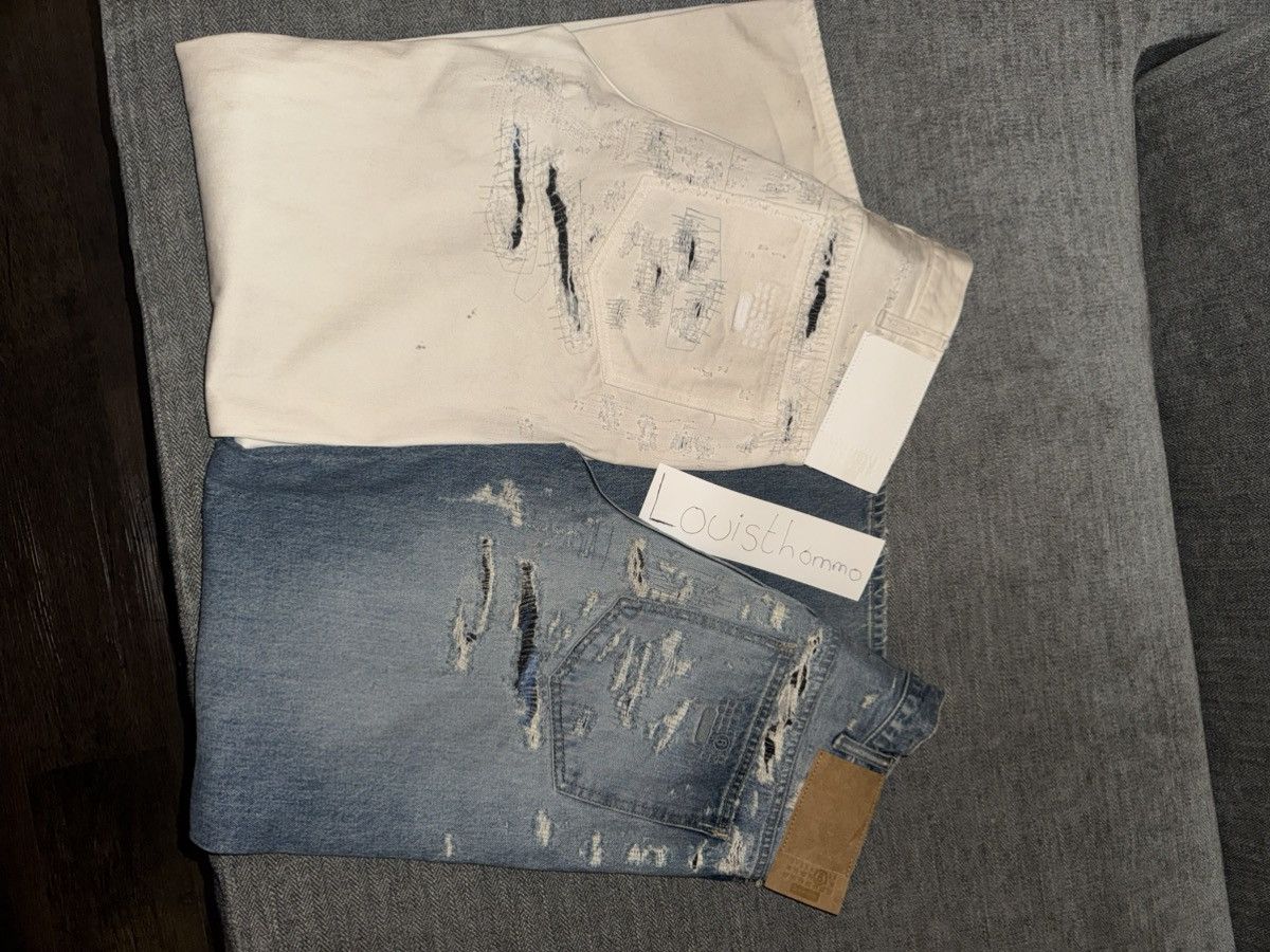 Maison Margiela × Supreme Supreme x MM6 Maison Margiela Distressed Loose Fit jean Size US 30 / EU 46 - 7 Thumbnail