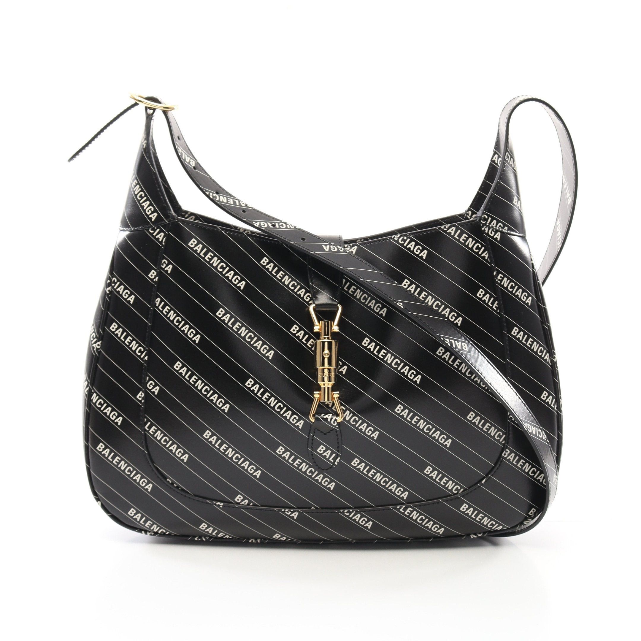Balenciaga Balenciaga Balenciaga * Gucci Hacker Jackie 1961 Shoulder Bag Leather Black White Size ONE SIZE - 1 Thumbnail