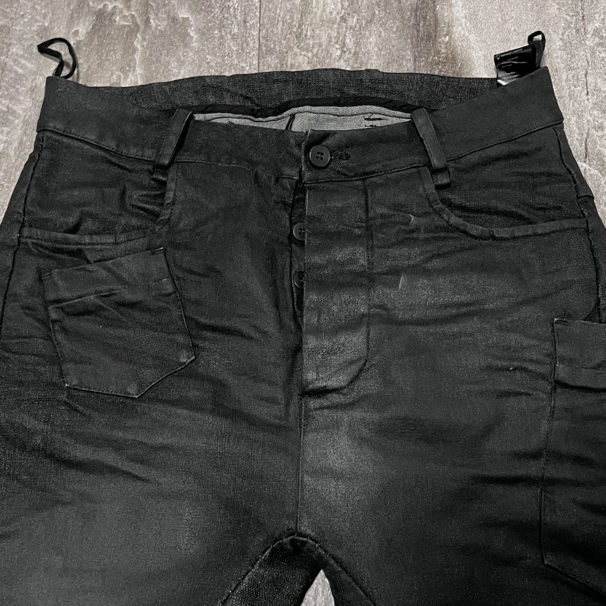 Masnada masnada black waxed cargo pants Size US 30 / EU 46 - 2 Thumbnail