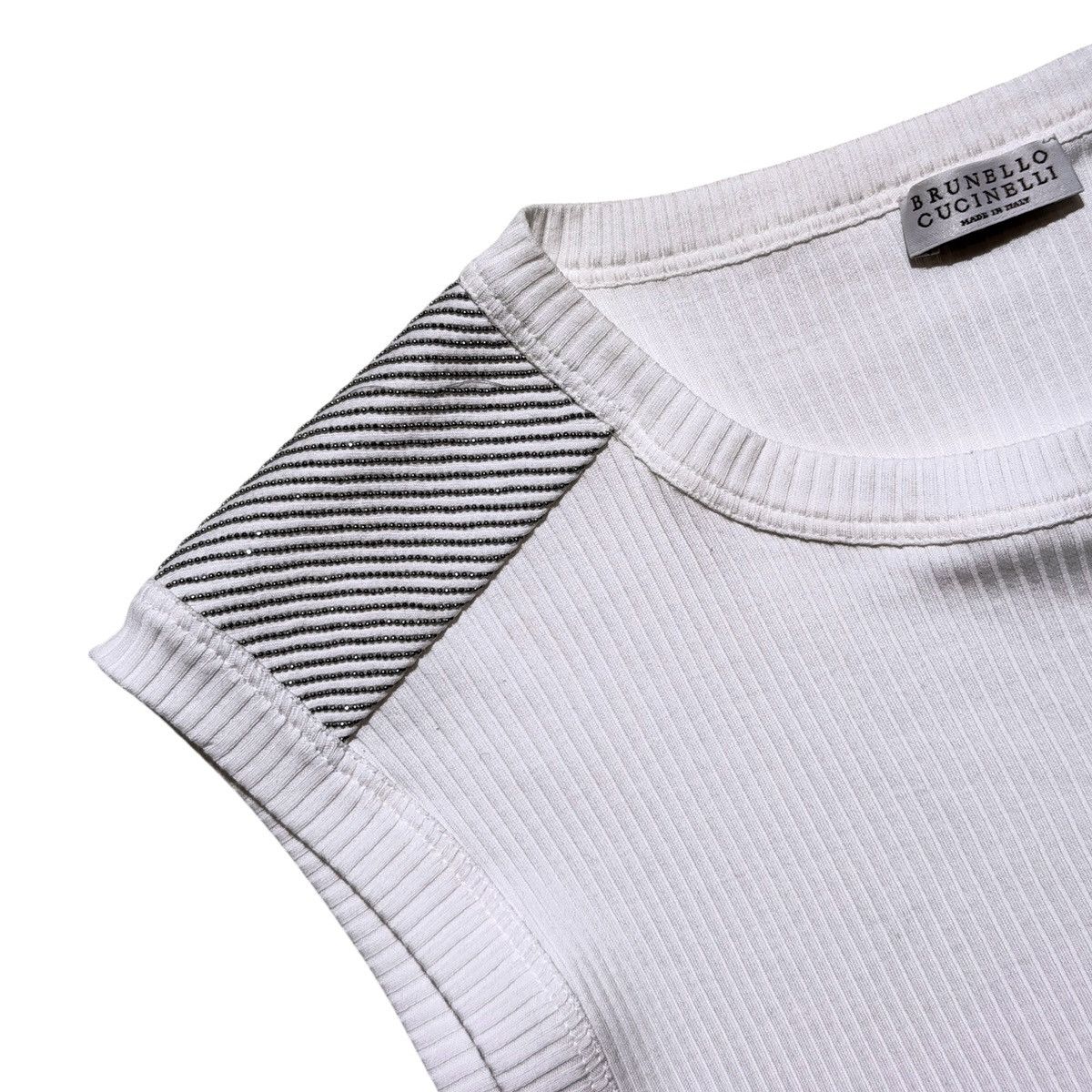 Brunello Cucinelli Monili studded ribbed tank Size US L / EU 52-54 / 3 - 2 Thumbnail