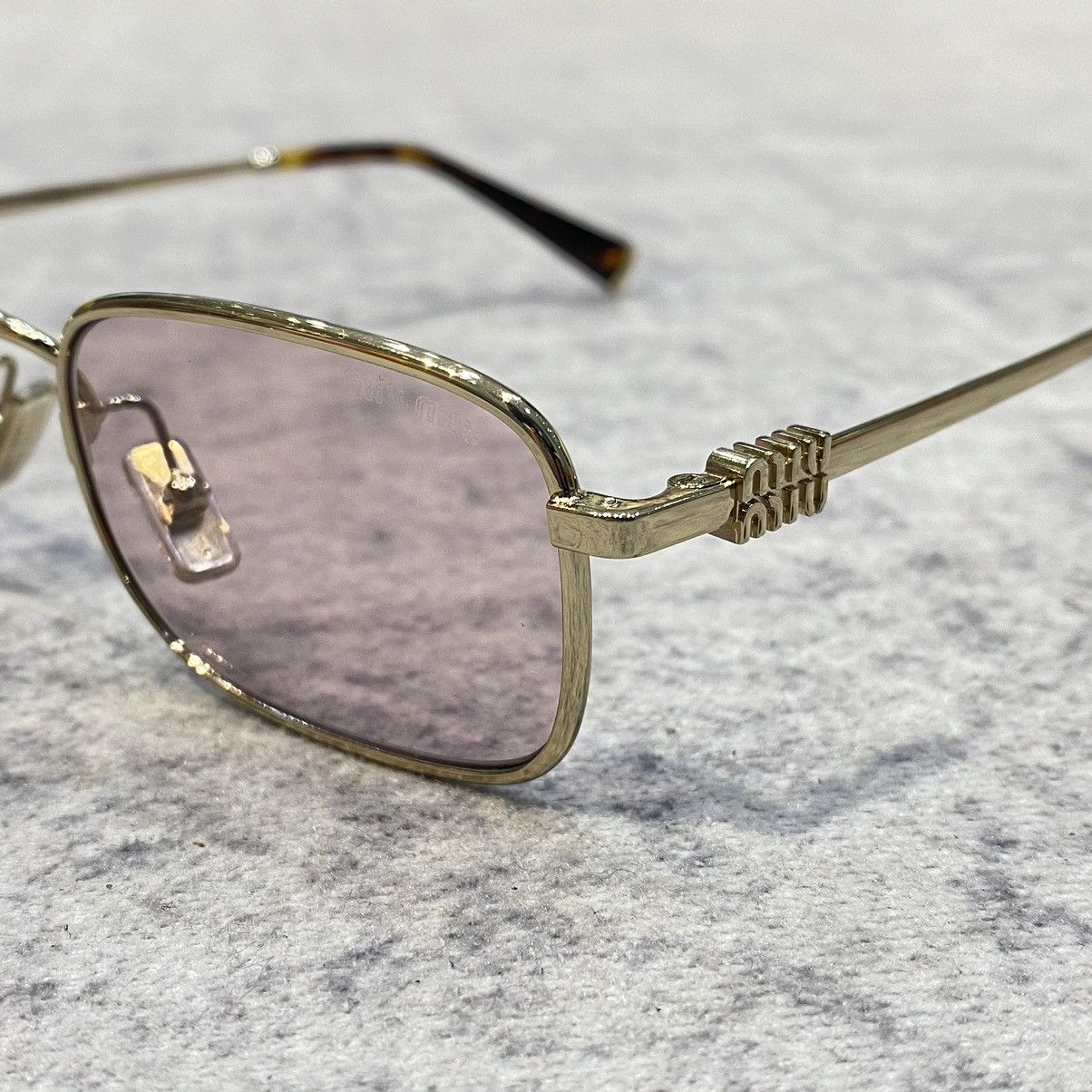 Miu Miu MIU MIU 0MU A53S ZVN4I0 PALE GOLD PINK Size ONE SIZE - 2 Thumbnail