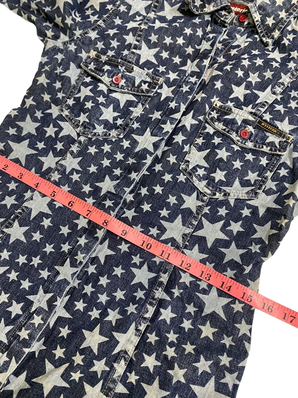 Hysteric Glamour 💥Vintage Hysteric Glamour Star Overprint Denim Dress Size XS / US 0-2 / IT 36-38 - 3 Thumbnail