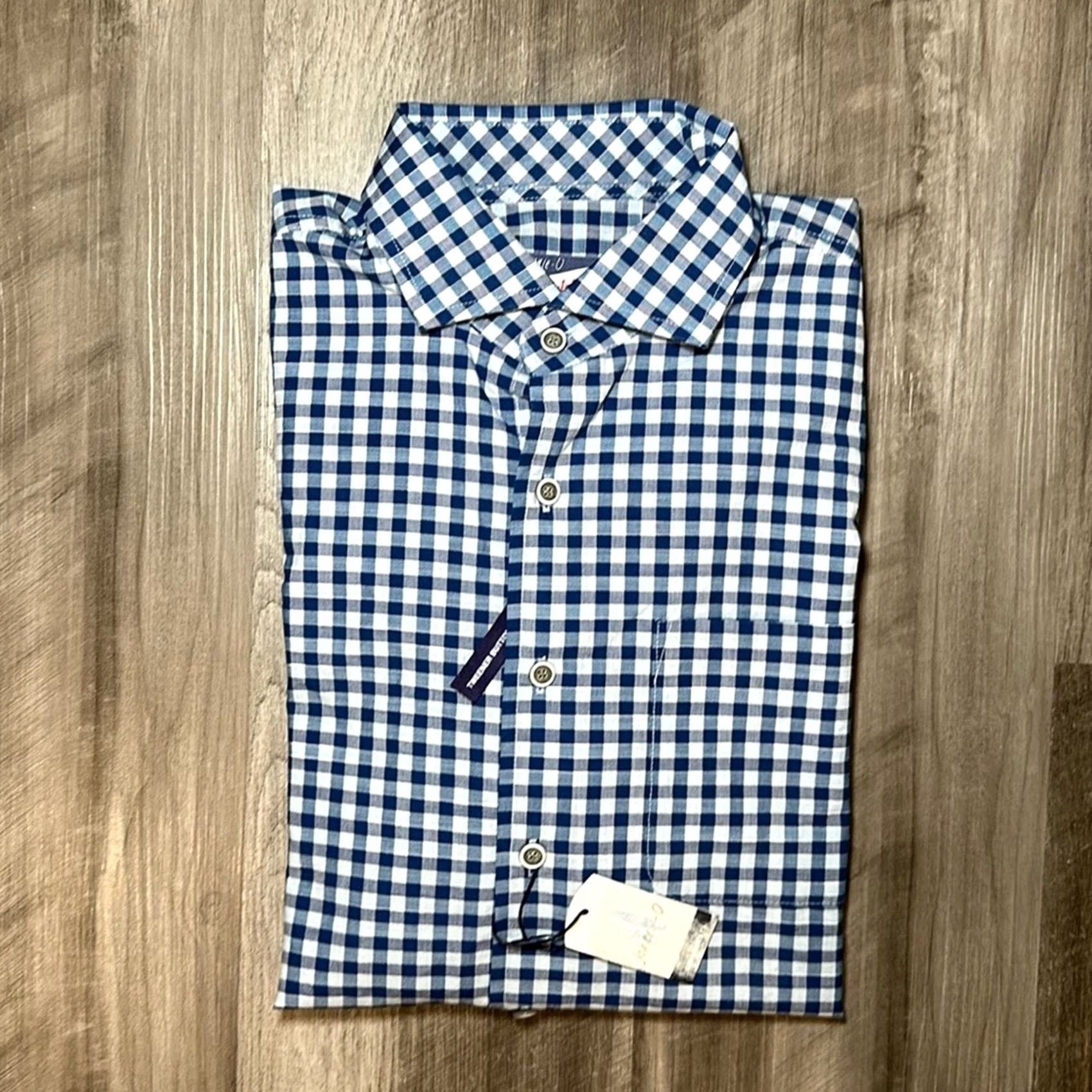 johnnie-O Johnnie-O Hangin’ Out Wooster Long Sleeve Button Down Shirt Small Mens Blue Oceanside Gingham Plaid Size US S / EU 44-46 / 1 - 2 Thumbnail