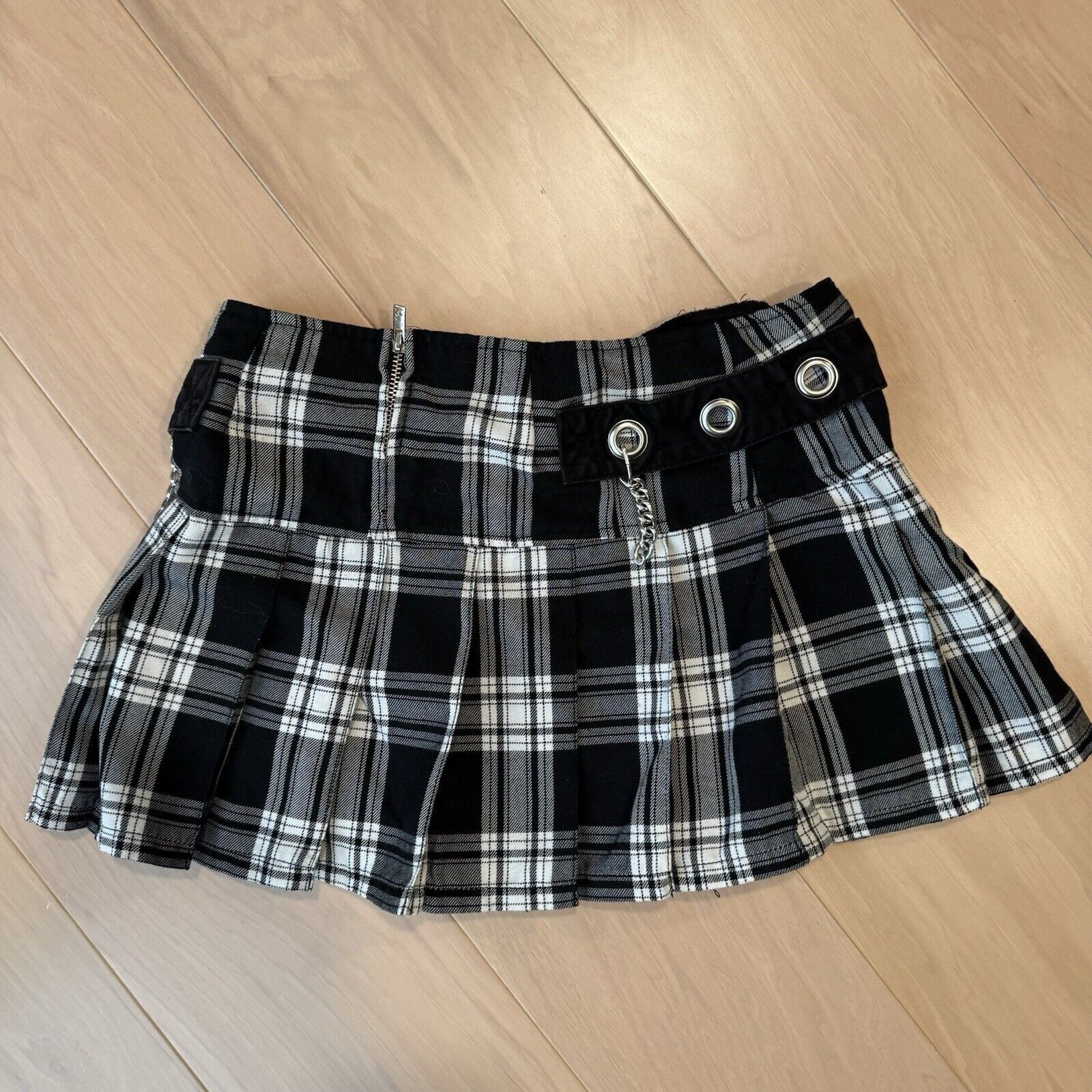 Tripp NYC × Vintage Vintage Tripp NYC Skirt Medium White Black Plaid Mini Tutu Size 28" / US 6 / IT 42 - 6 Thumbnail