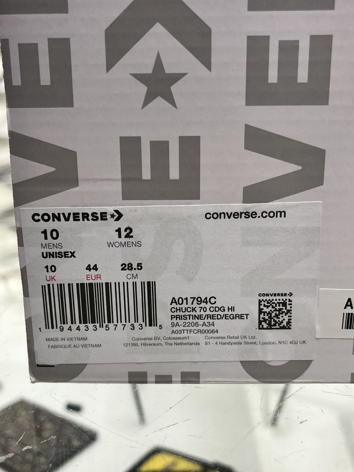 Comme des Garcons × Converse Converse Chuck Taylor All Star 70 Hi x CDG Play Red Midsole Size US 10 / EU 43 - 17 Thumbnail