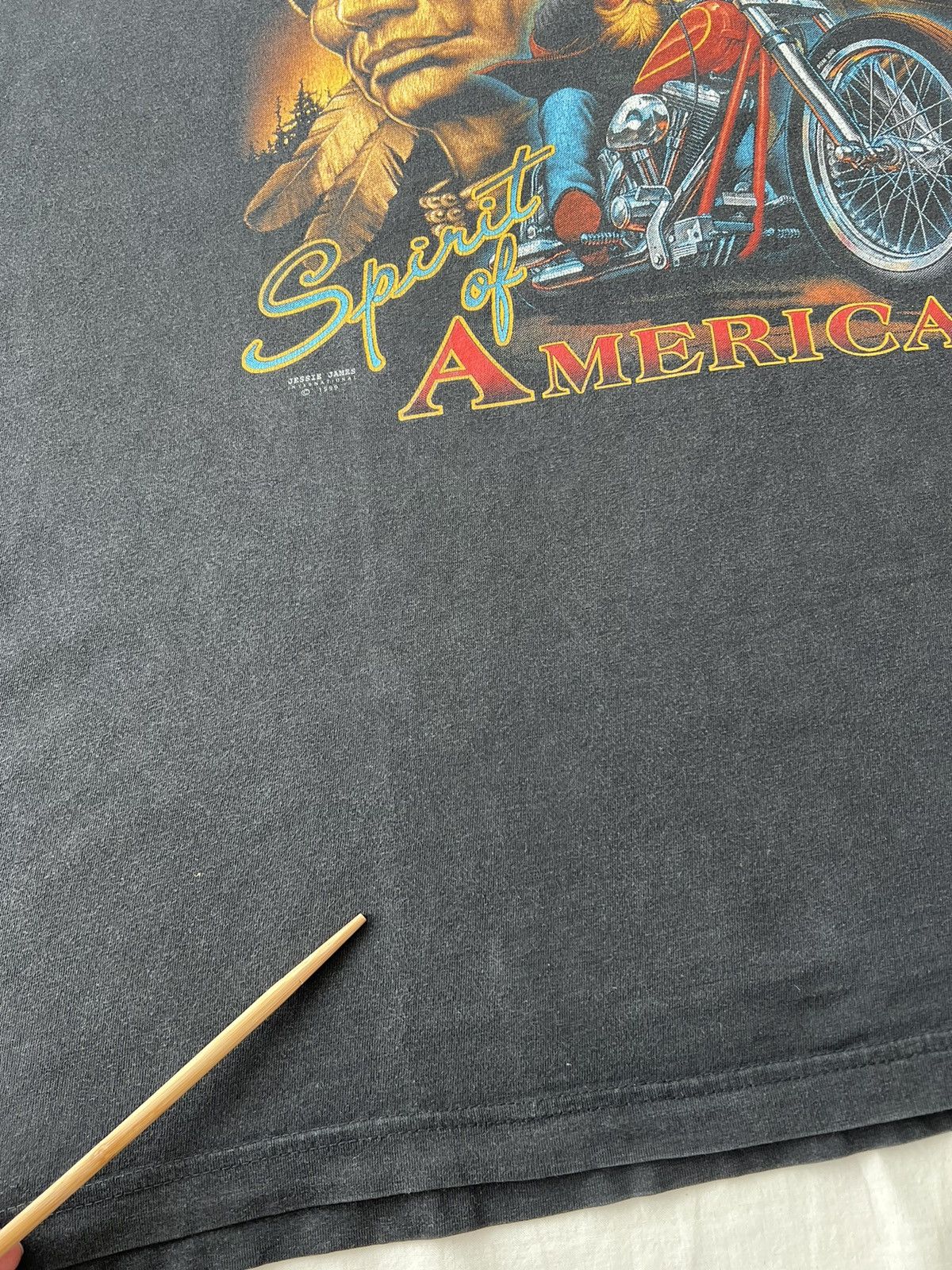 Vintage Vintage 1999 Jessie James Spirit of America Rock Eagle Tee Size US XXL / EU 58 / 5 - 11 Thumbnail