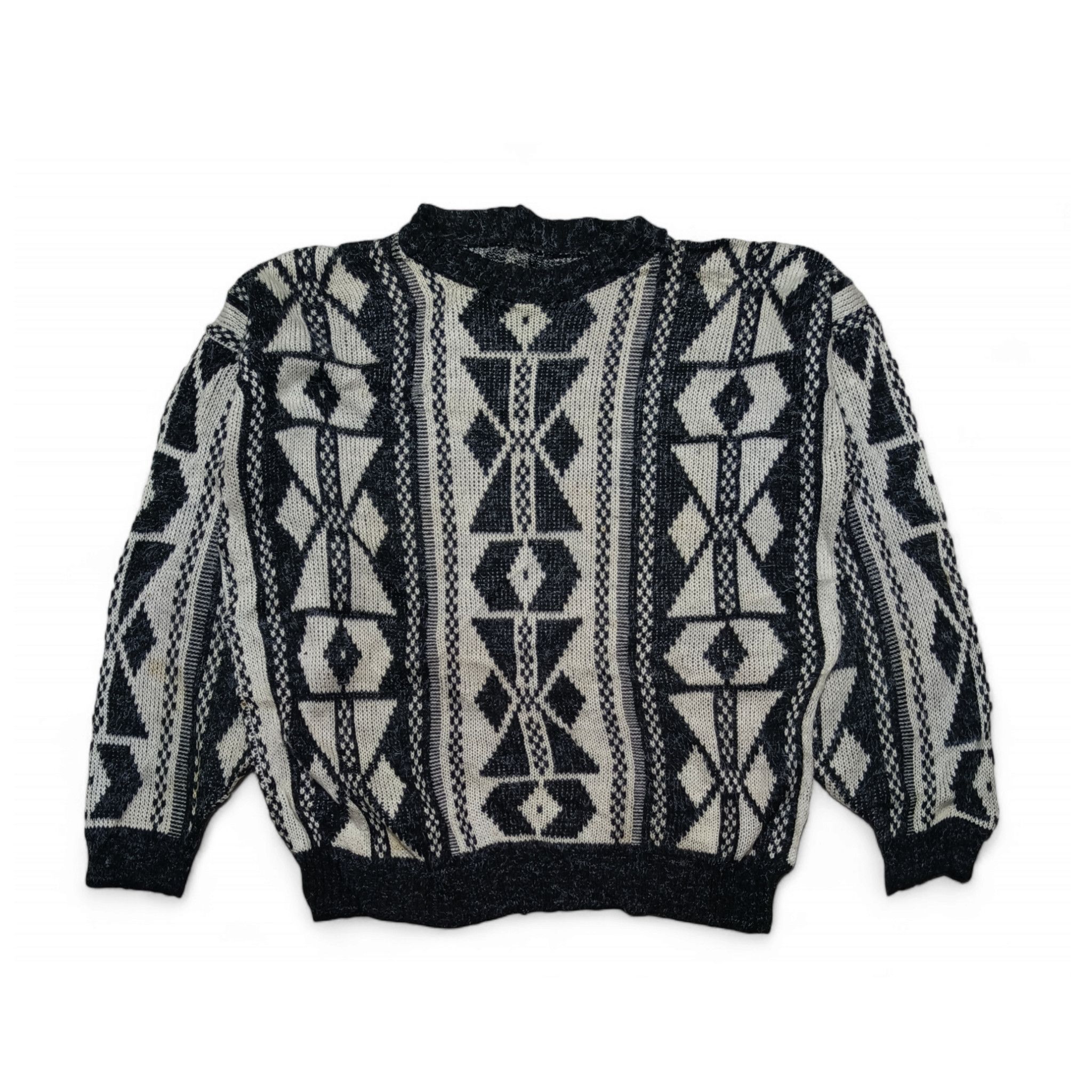 Other Vintage 70s Aztec Navajo Ethnic Abstract Motifs Knit Sweater Size US M / EU 48-50 / 2 - 1 Thumbnail