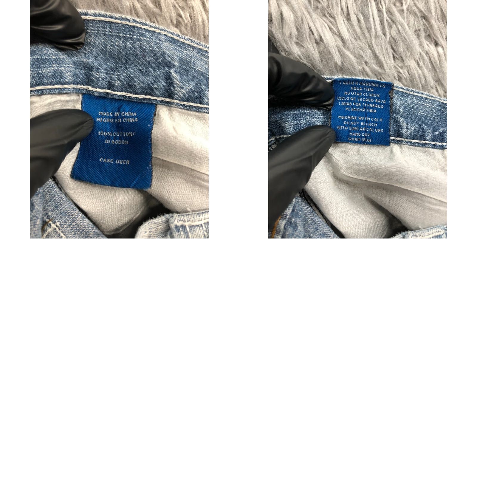 Vintage V-S-X Jeans Size 32 Mens Mid Rise Straight Medium Acid Wash Blue | Denim | 5-Pocket Design | Belt Loops | Regular Fit Size US 32 / EU 48 - 9 Thumbnail