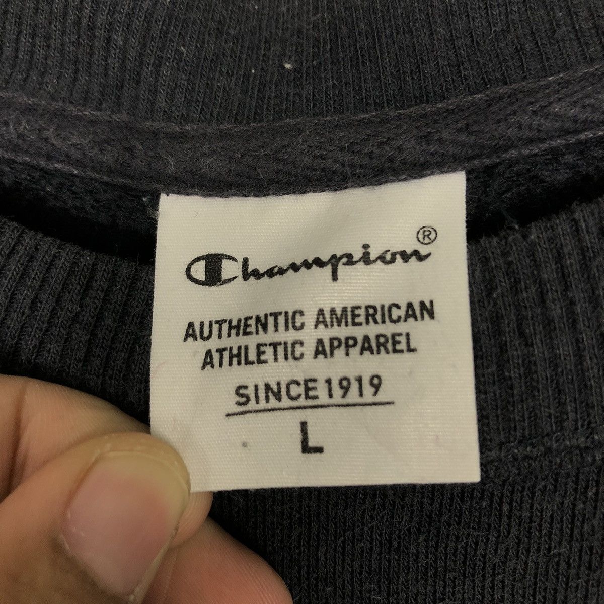 Japanese Brand × Vintage 📌Vintage Sweatshirt Crewneck Champion Rich Black Size US L / EU 52-54 / 3 - 14 Thumbnail
