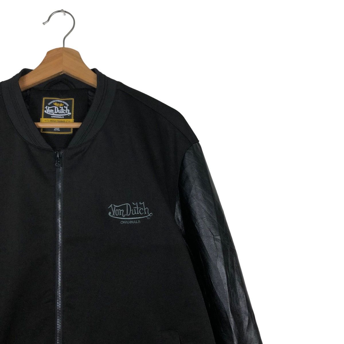 Japanese Brand 🔥Vintage Biker Jacket Von Dutch Leather Handling Big Logo Size US XXL / EU 58 / 5 - 5 Thumbnail