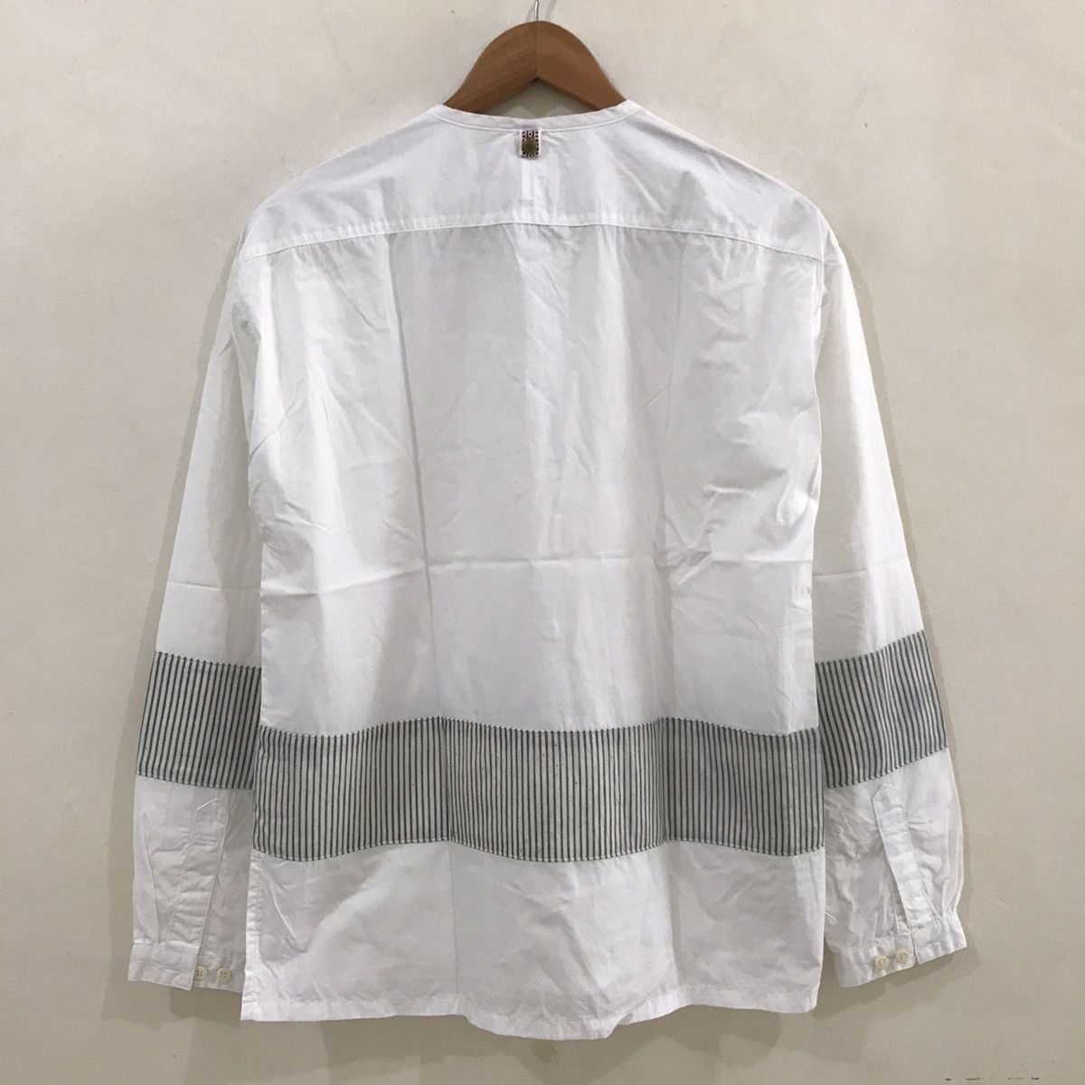 Visvim Visvim Collarless Stripe Trimmed Cotton Size US M / EU 48-50 / 2 - 2 Thumbnail