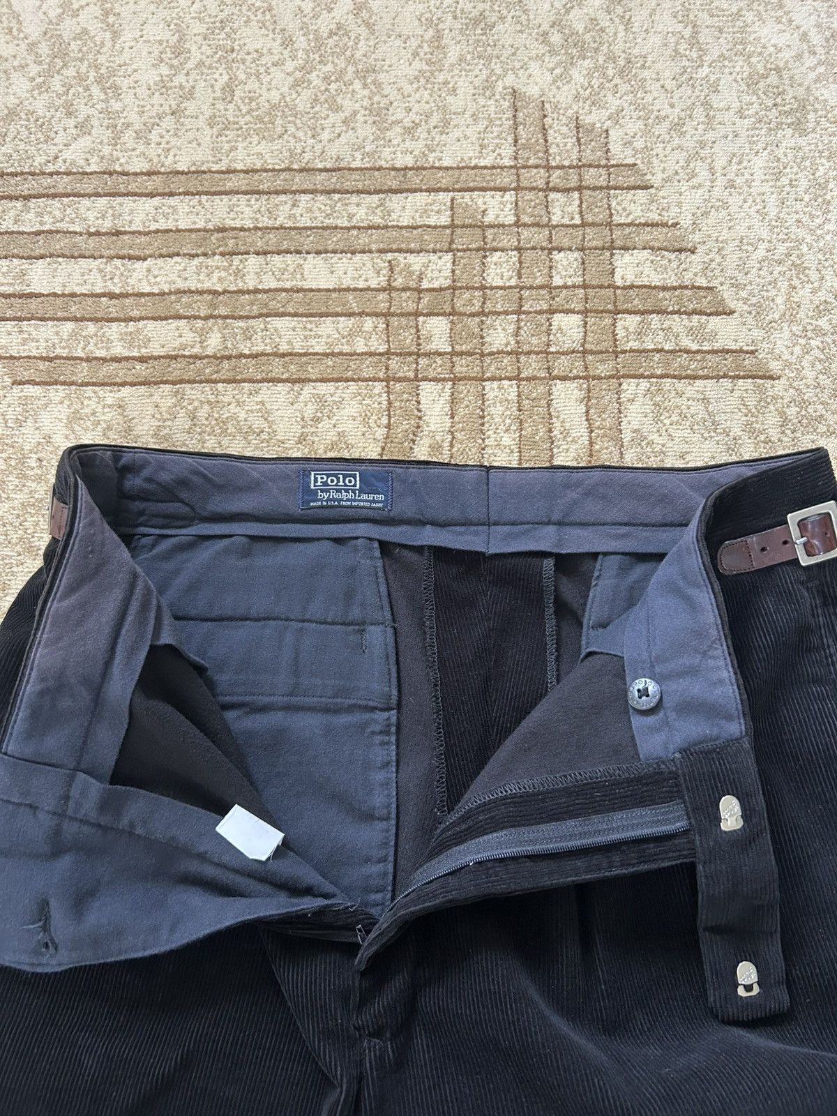 Polo Ralph Lauren Vintage 90s Polo Ralph Lauren Corduroy Pleated Pants Size US 34 / EU 50 - 11 Thumbnail