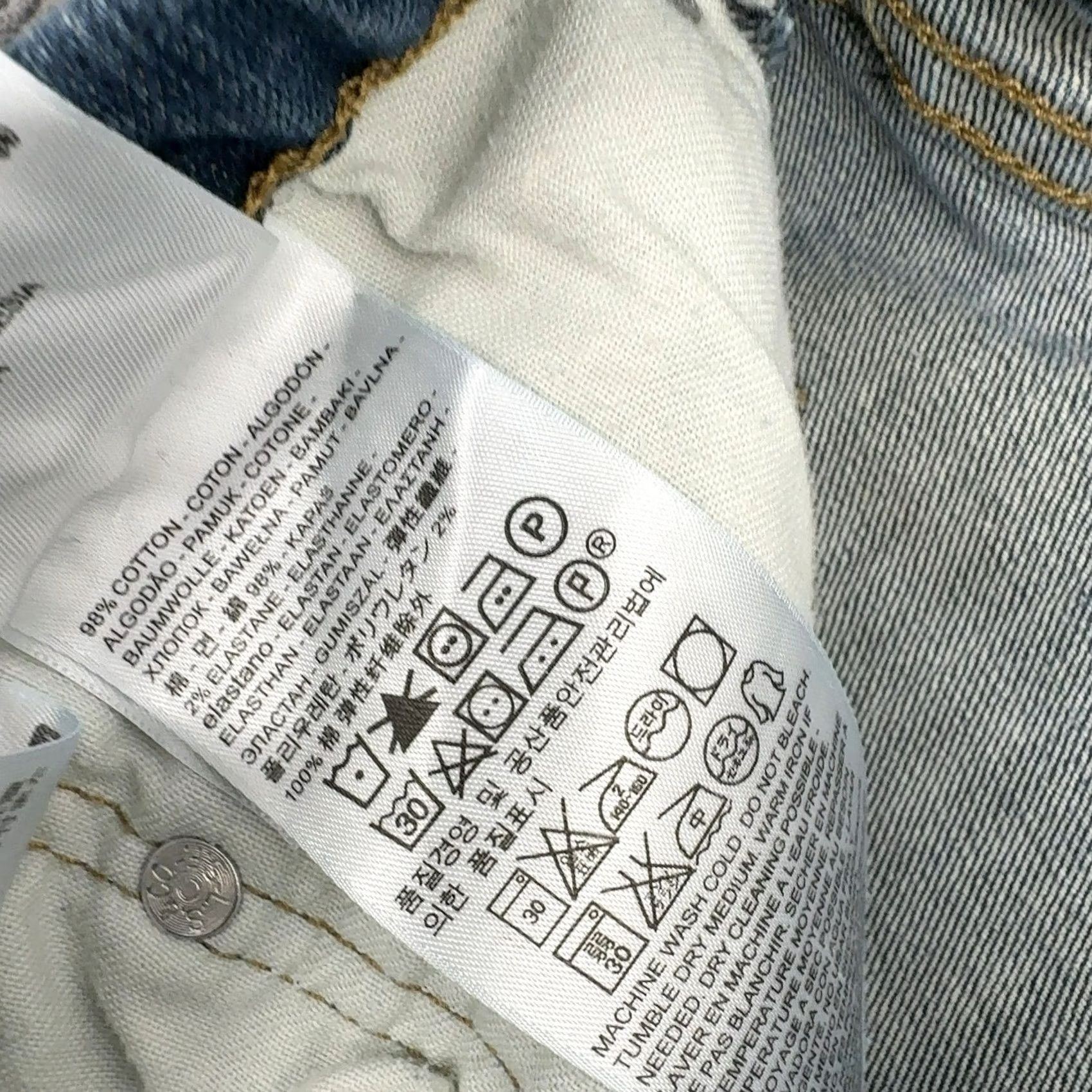 Levi's Levi's 559 Jeans Mens 38x30 Blue Relaxed Straight Cotton Stretch Denim Casual Size US 38 / EU 54 - 4 Thumbnail
