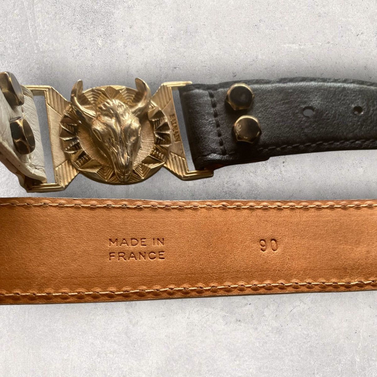 Balmain Balmain Double Bull Buckle Belt Size 32 - 6 Thumbnail