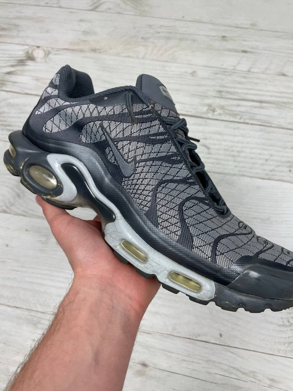 Nike Nike Air Max Plus TN White Grey Trainers Sneakers Size US 11 / EU 44 - 18 Thumbnail