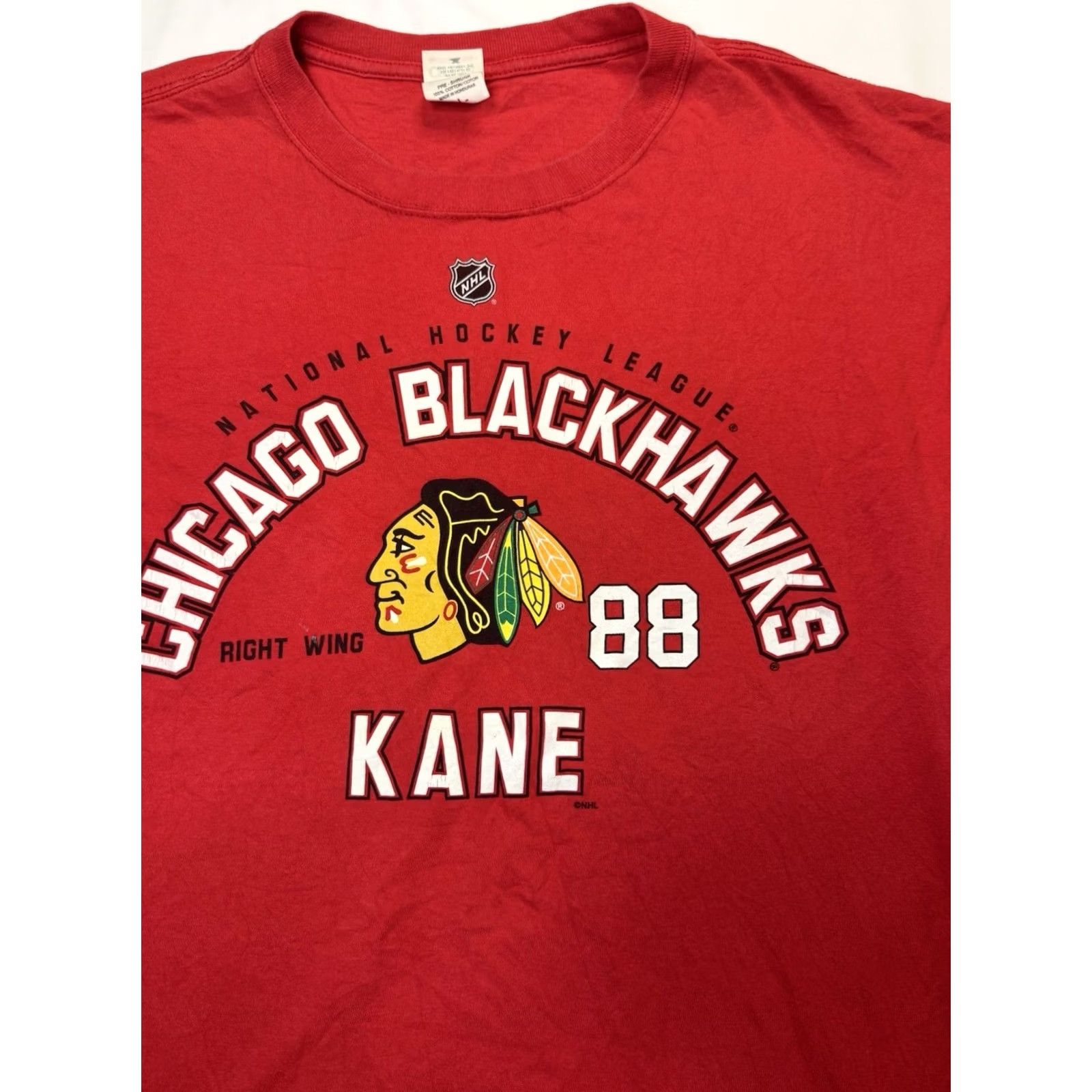 Anvil VINTAGE Patrick Kane Chicago Blackhawks #88 NHL T-Shirt Red Men’s Large Anvil Shirt Logo 90s Sports Mens Size US L / EU 52-54 / 3 - 2 Thumbnail