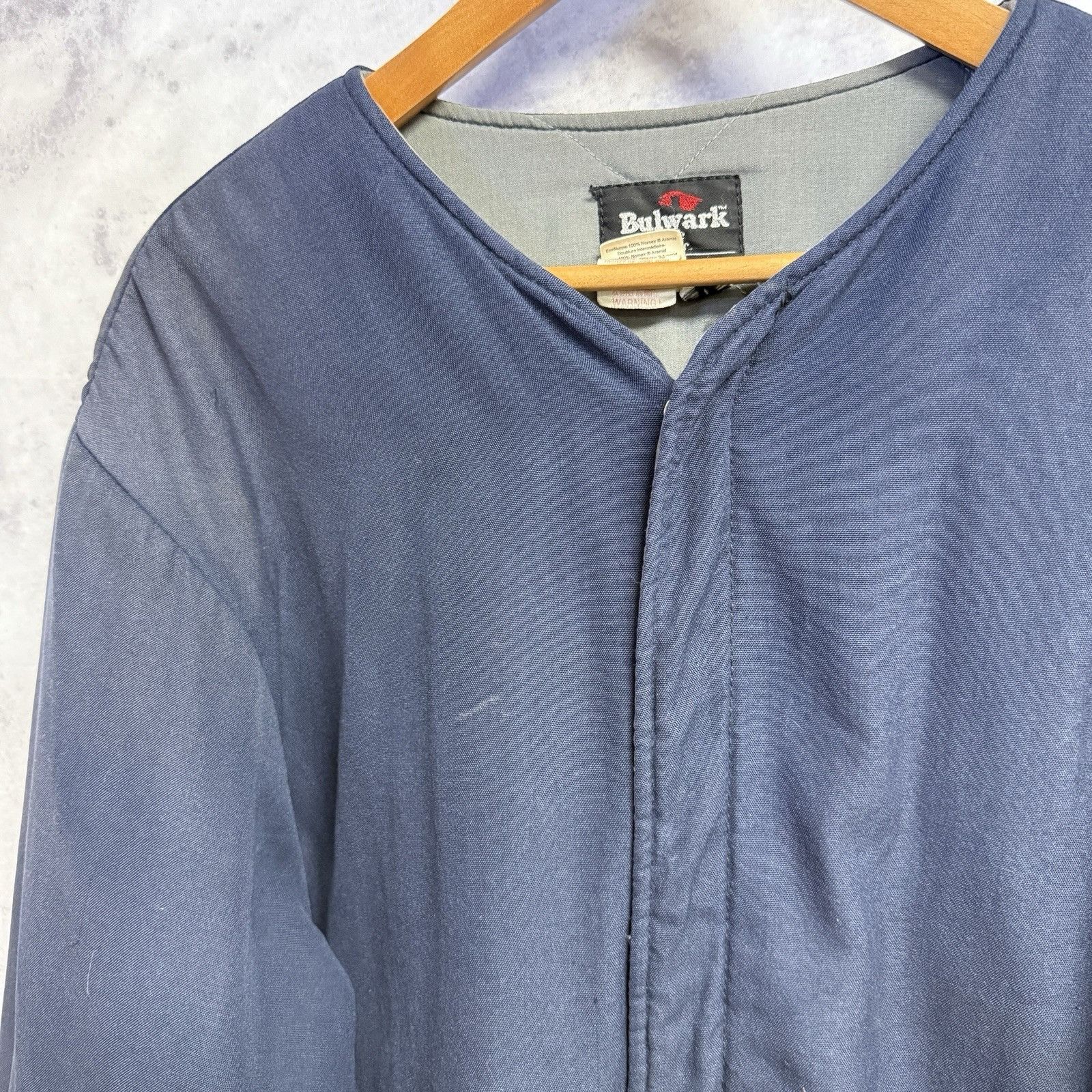 Bulwark Vintage 90s Bulwark Workwear Jacket Mens XL Blue Quilted (25 Size US XL / EU 56 / 4 - 3 Thumbnail
