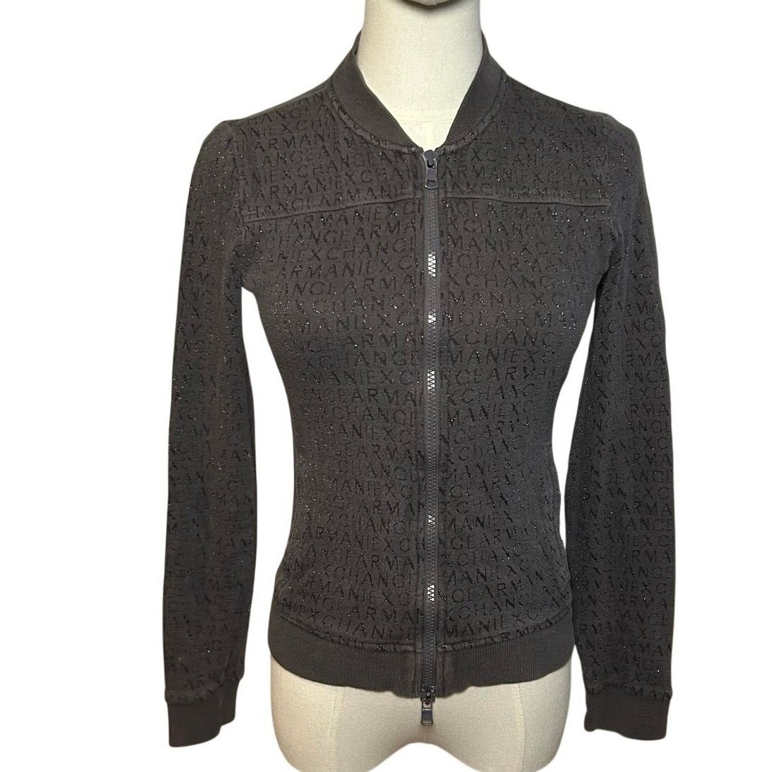 Armani Exchange Armani Exchange Gray Zip Mock Neck Athletic Jacket Small Size S / US 4 / IT 40 - 18 Thumbnail