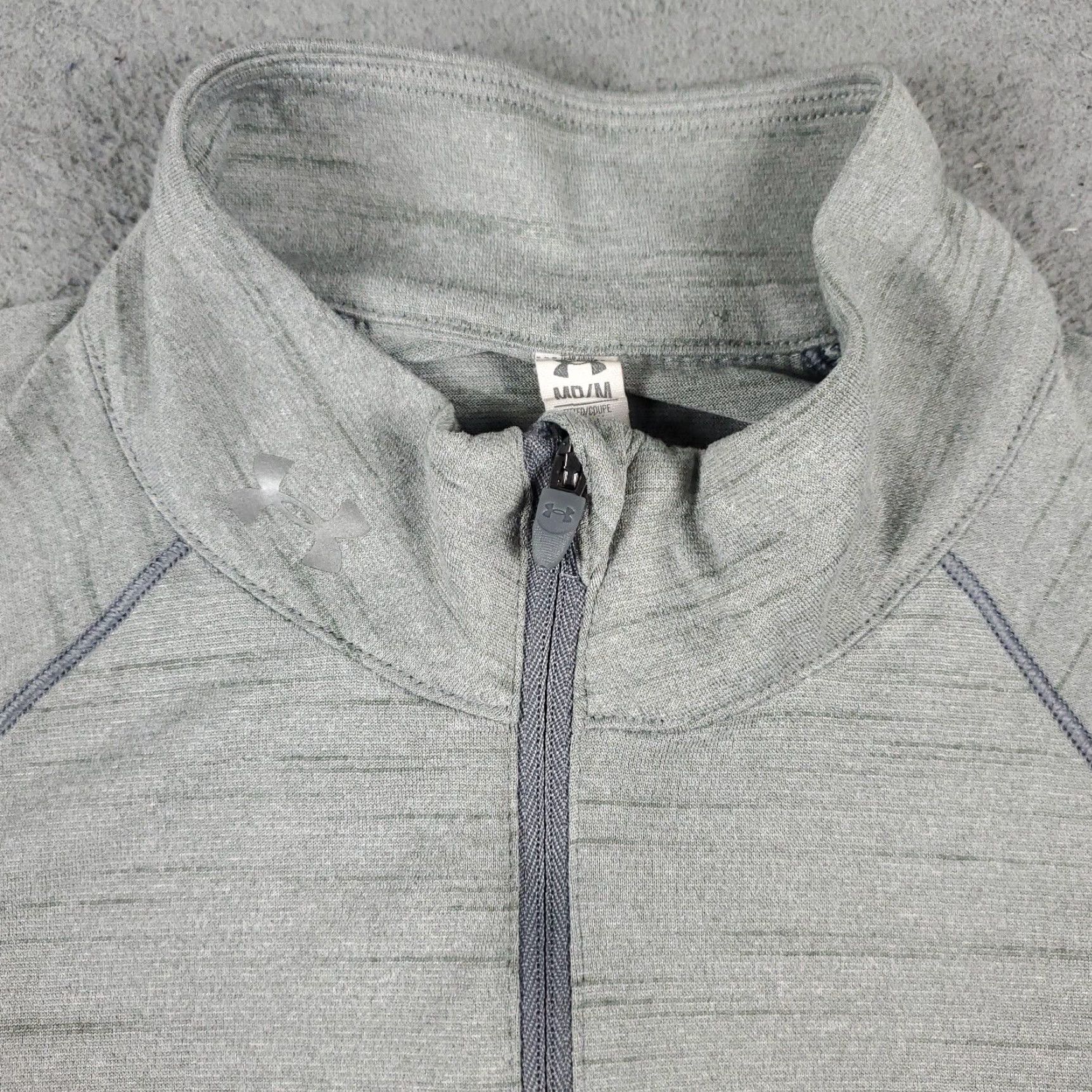 Under Armour Under Armour Women's Active Long Sleeve 1/2 Zip Shirt Medium Gray Size M / US 6-8 / IT 42-44 - 2 Thumbnail