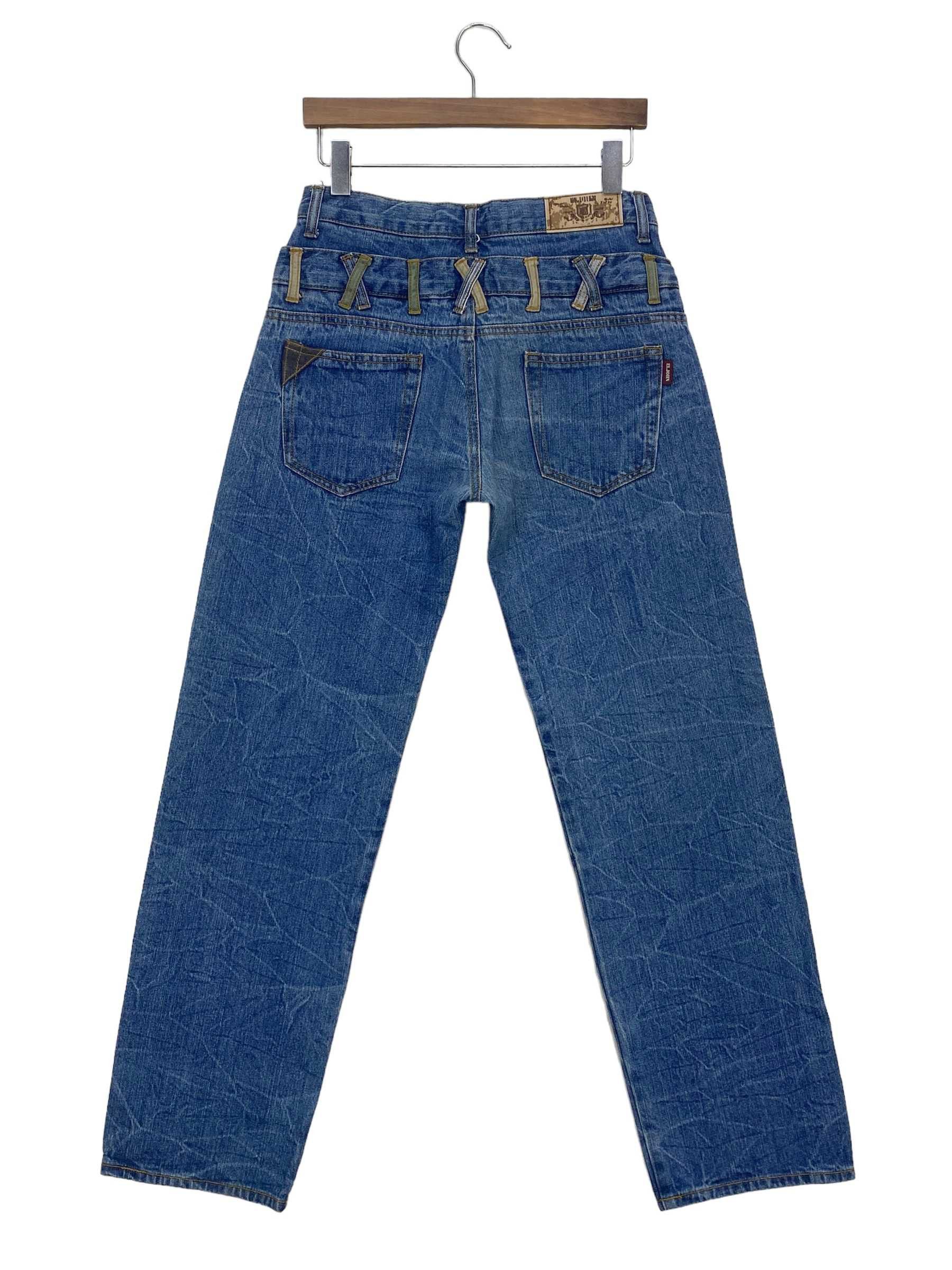 Japanese Brand El John Double Waist Denim Goth Punk Jeans Size US 30 / EU 46 - 1 Thumbnail