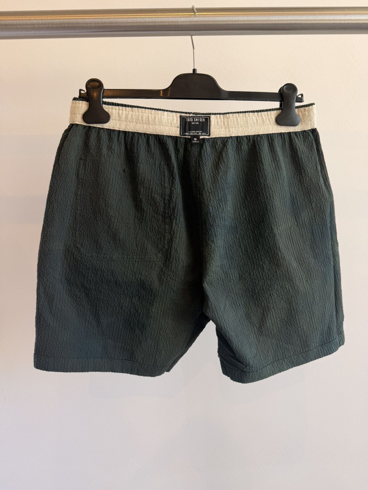Todd Snyder TODD SNYDER Camouflage Green Textured Cotton Shorts Size M Size US 31 - 5 Thumbnail