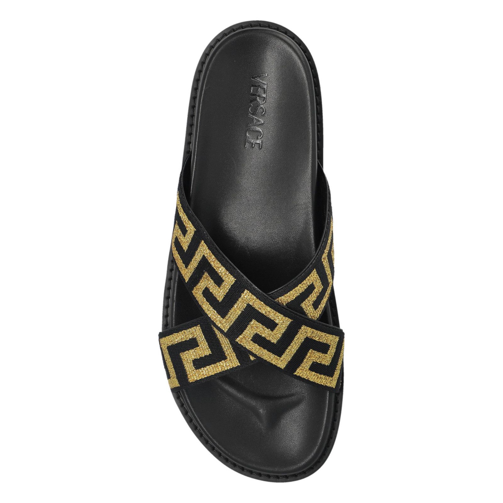 Versace VERSACE Black Slides New And Authentic (Men's size:US 7.5 / Size US 7.5 / EU 40-41 - 4 Thumbnail