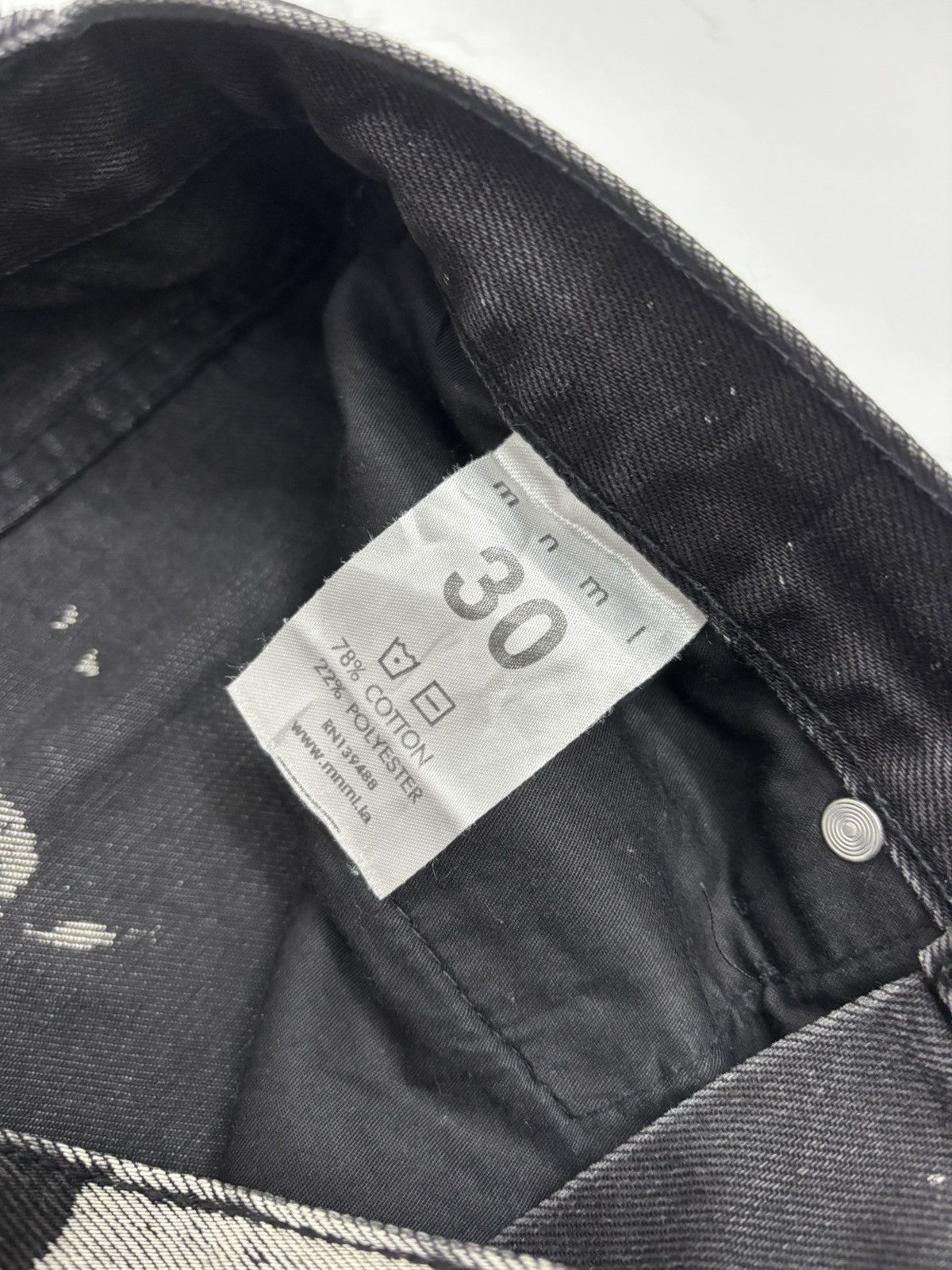 If Six Was Nine × MNML × Yasuyuki Ishii RARE MNML ACID WASH BLACK GRAY ZIPPER LEG SKINNY JEANS Size US 32 / EU 48 - 9 Thumbnail