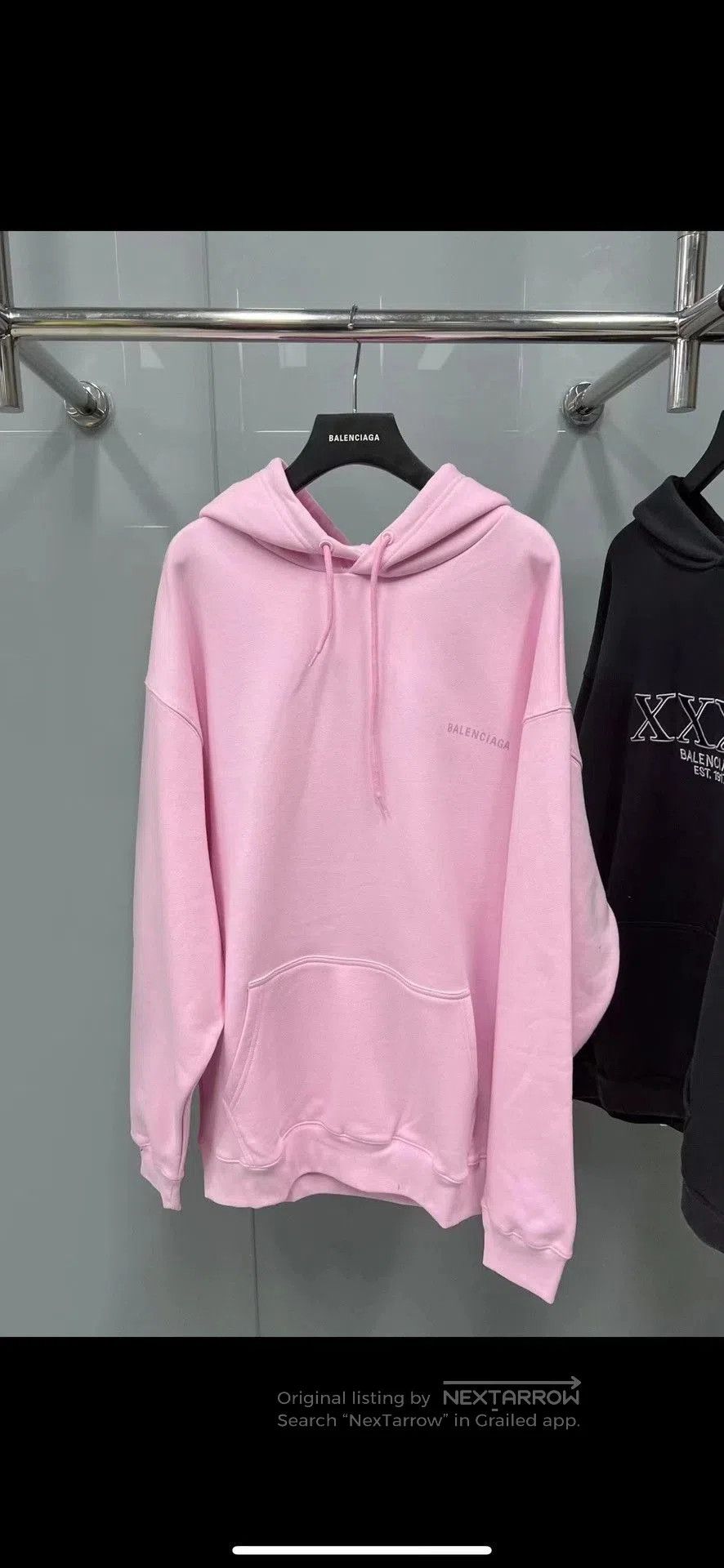Balenciaga New Balenciaga Pink Unisex Hoodie. Size S / US 4 / IT 40 - 3 Thumbnail