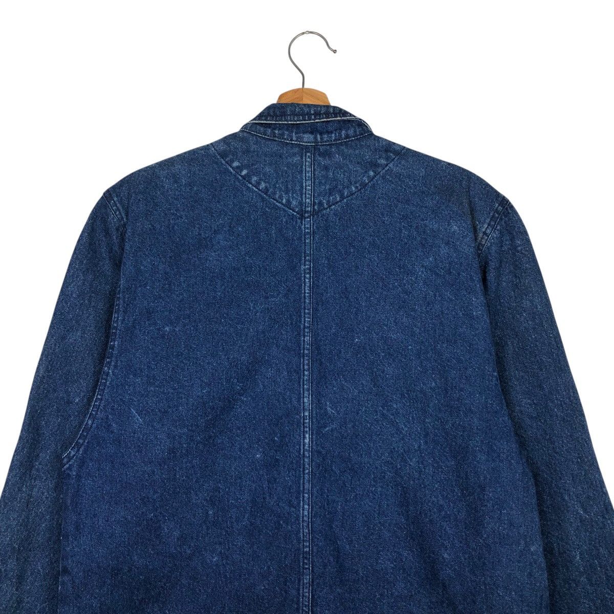 Japanese Brand 📌Vintage Biker Denim Jacket Indigo Cetra Issey Miyake Size US M / EU 48-50 / 2 - 10 Thumbnail