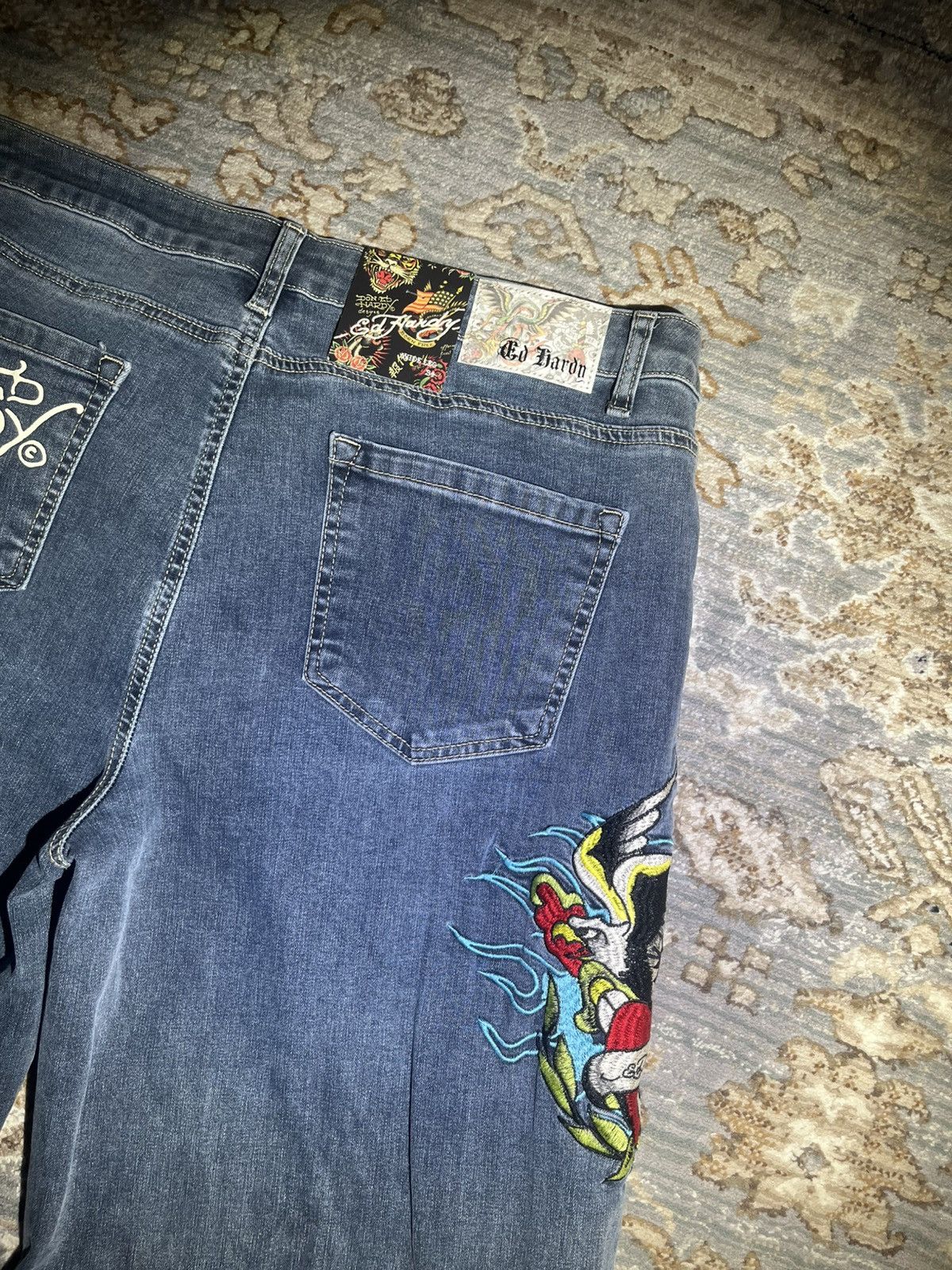 Ed Hardy ED HARDY GRAPHIC BAGGY PANTS NWT 34x32 Size US 34 / EU 50 - 3 Thumbnail