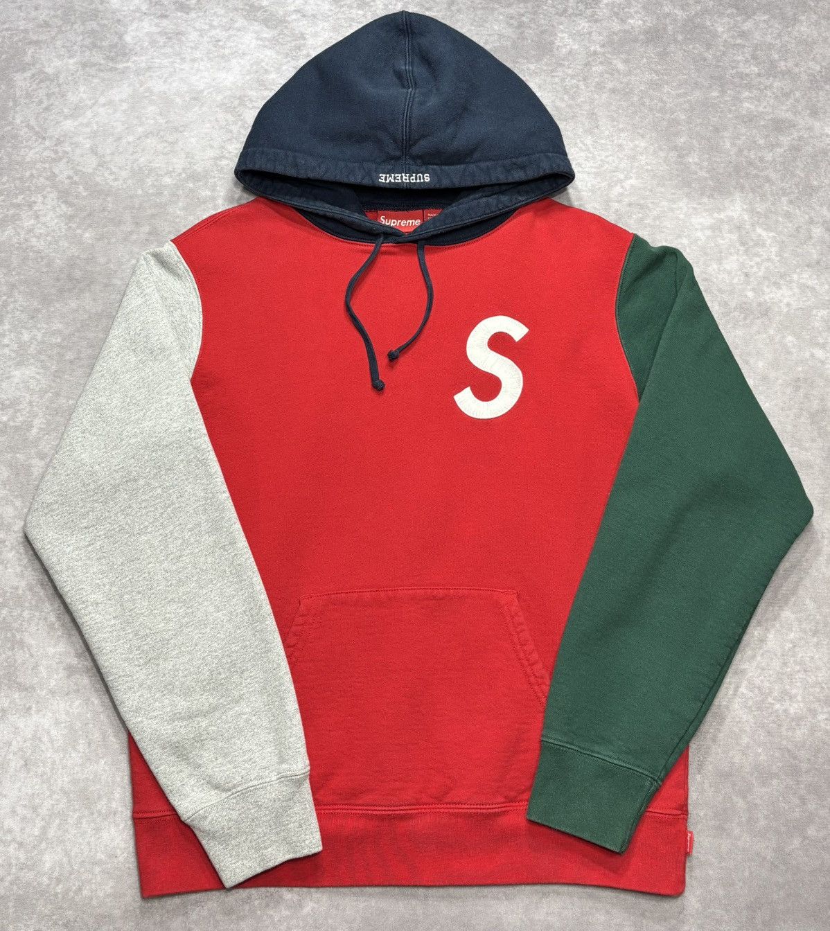 パーカー・フーディ Supreme S Logo Colorblocked Hooded Sweatshirt SS 19 WEEK 2 Supreme S Logo Colorblocked Hooded Sweatshirt Black Men's