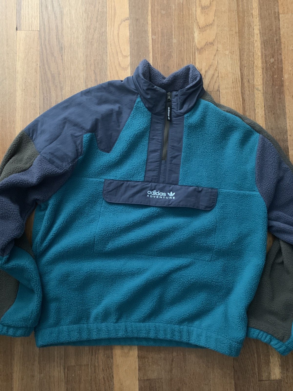 adidas vintage half zip sweater