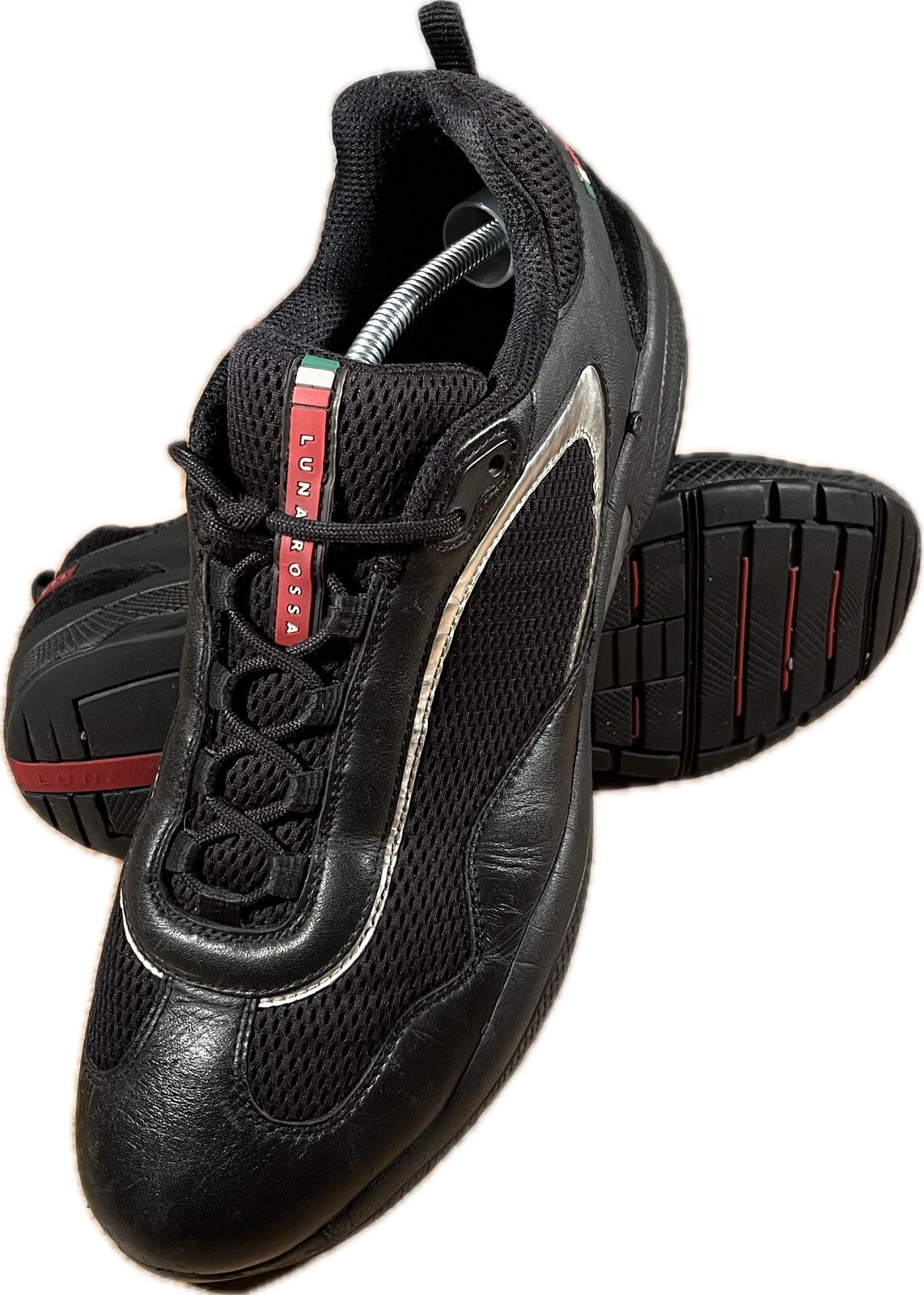 image of Prada Luna Rossa Shoes in Black, Men's (Size 10)