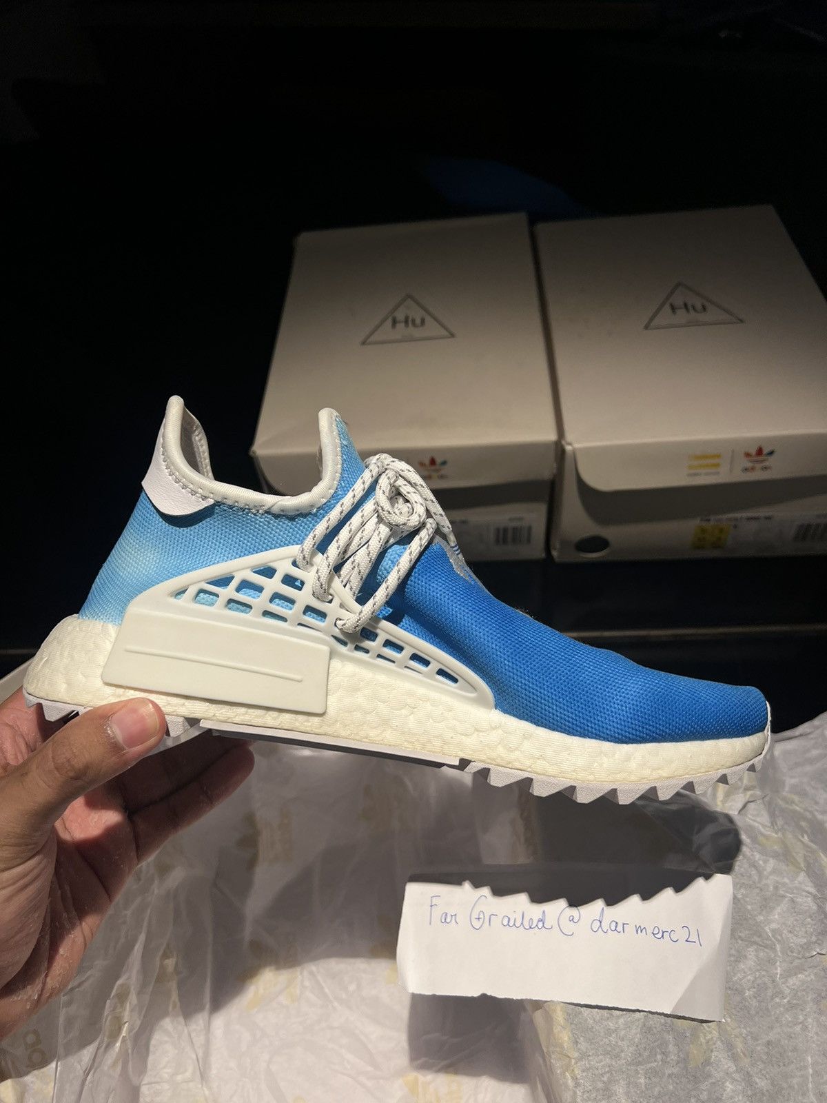 Adidas × Pharrell Adidas Human Race Pharrell China Blue Size US 8.5 / EU 41-42 - 5 Thumbnail