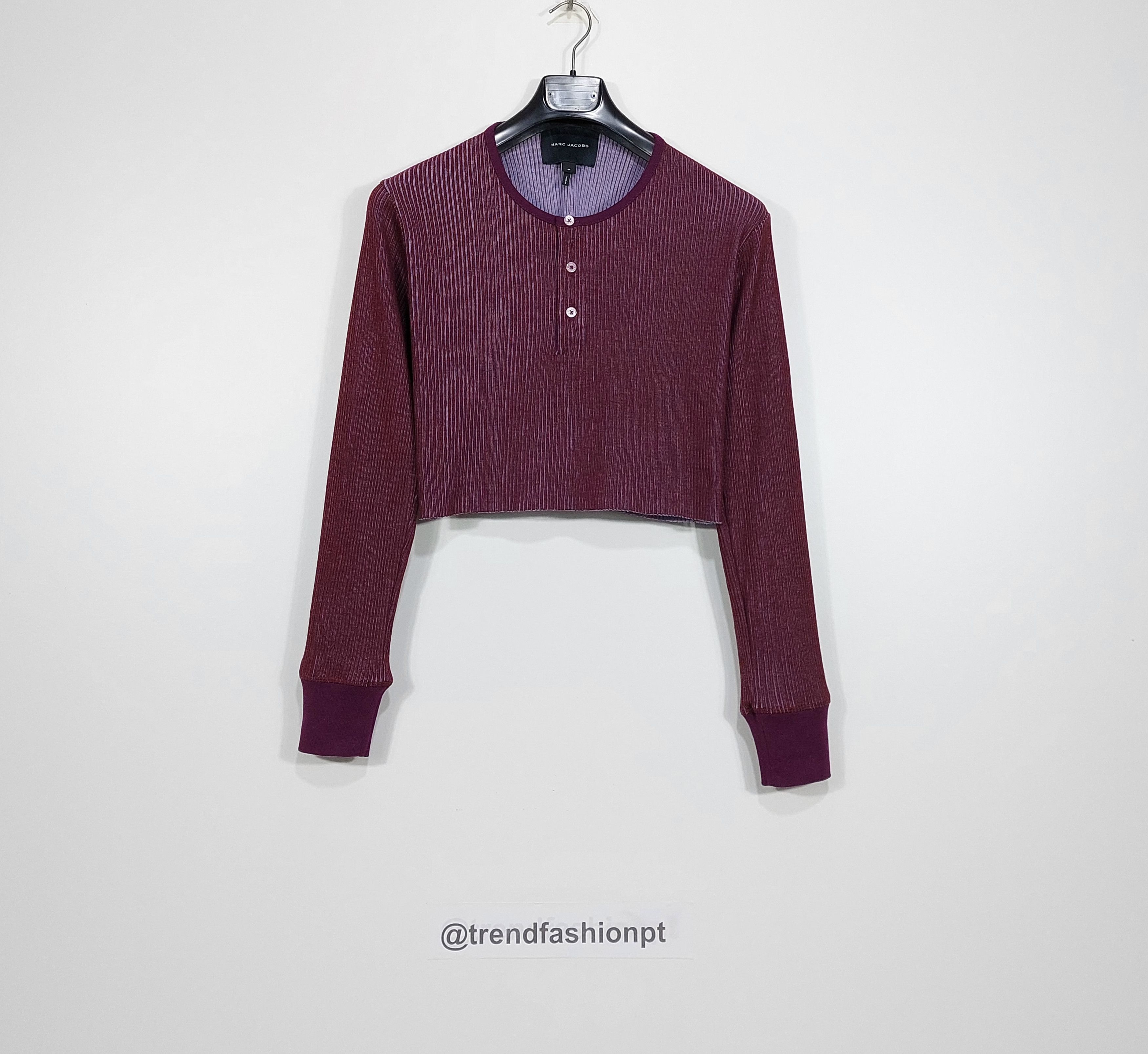Marc Jacobs cropped long sleeve top - burgundy M Size M / US 6-8 / IT 42-44 - 1 Thumbnail